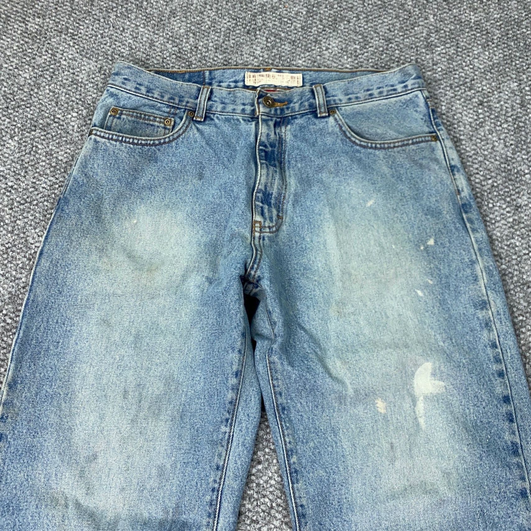 Thrasher VINTAGE Bullhead Jeans 90s Distressed Blue Regular Fit 30x31 Baggy Loose Mens Size US 30 / EU 46 - 2 Thumbnail