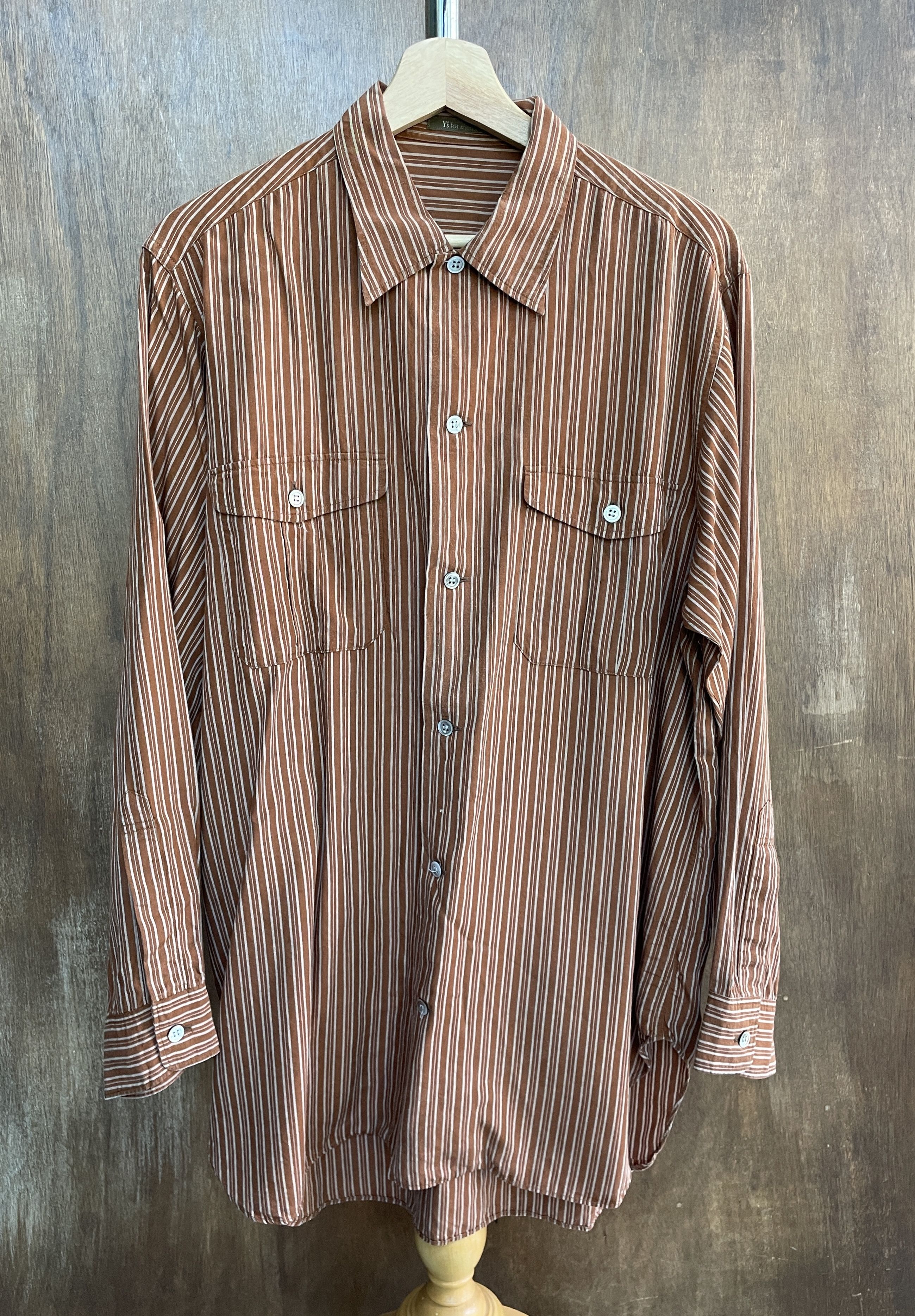 Y's for men yohji Yamamoto Striped Shirt Two Pockets