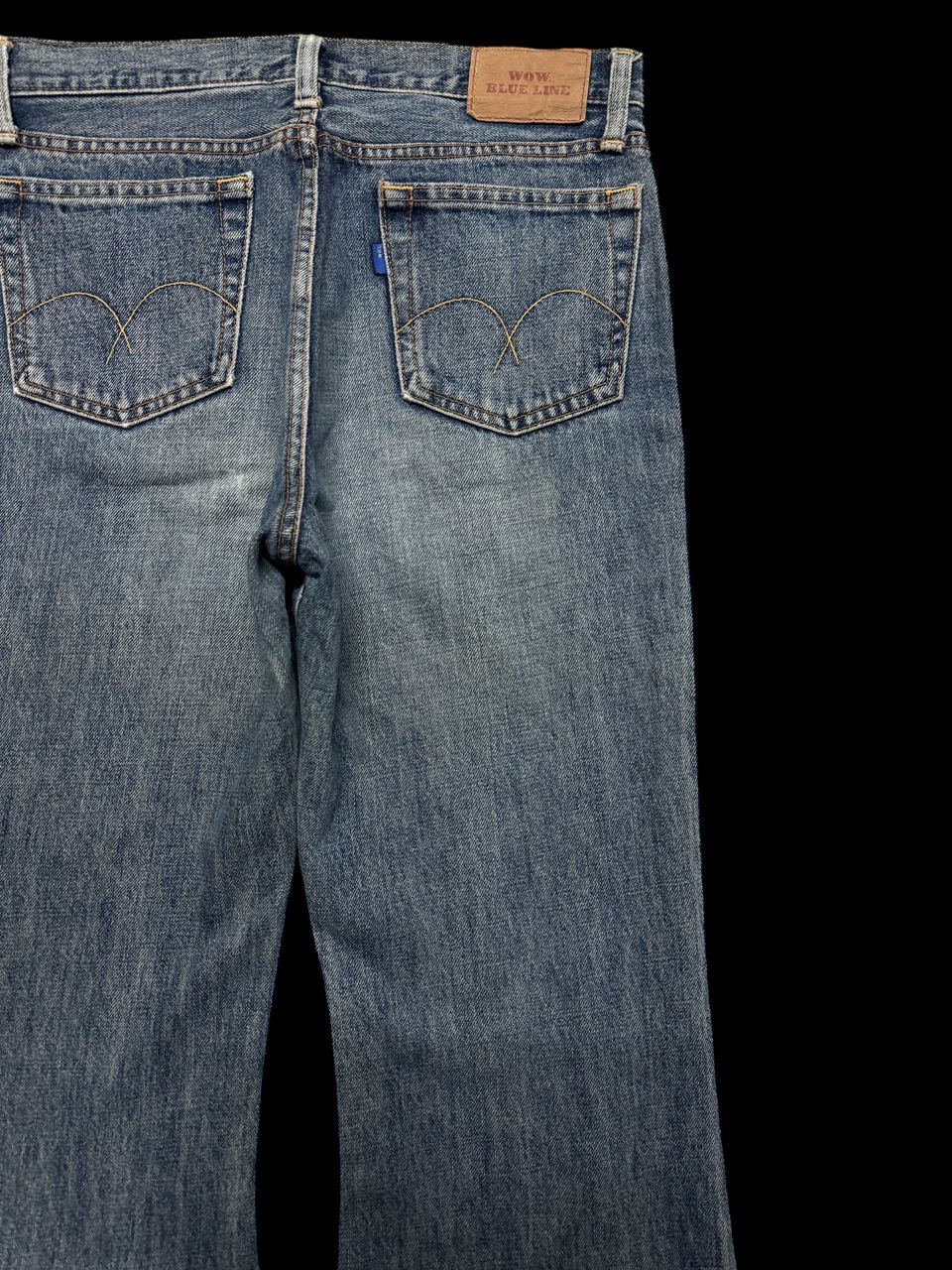 GOSTAR DE FUGA FLARED If Six Was Nine Le Grande Bleu Style By Japanese Jean Size US 28 / EU 44 - 13 Thumbnail