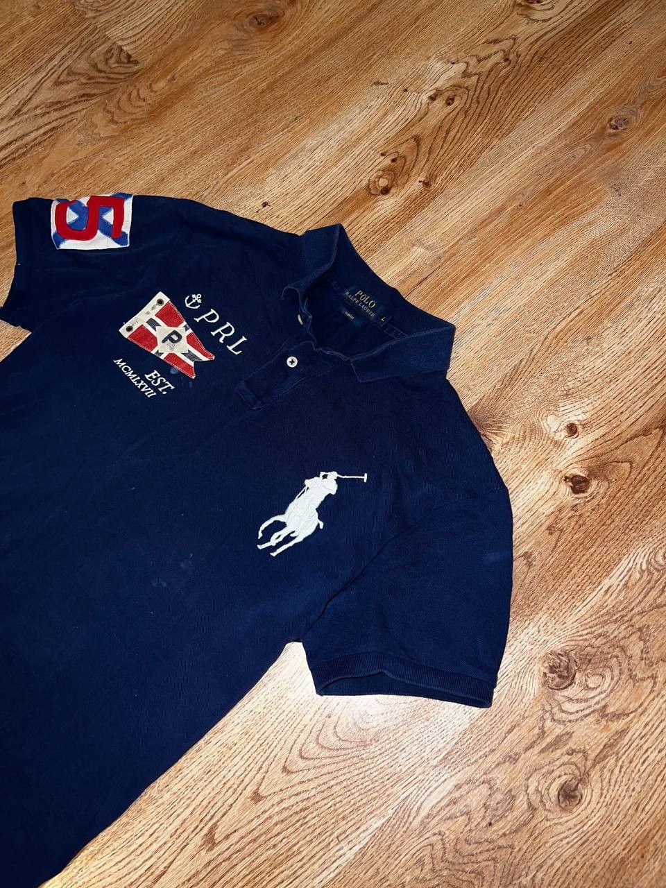Polo Ralph Lauren × Vintage Ralph Lauren Polo Streetwear Y2k Tee 90s Big Logo Size US L / EU 52-54 / 3 - 9 Thumbnail