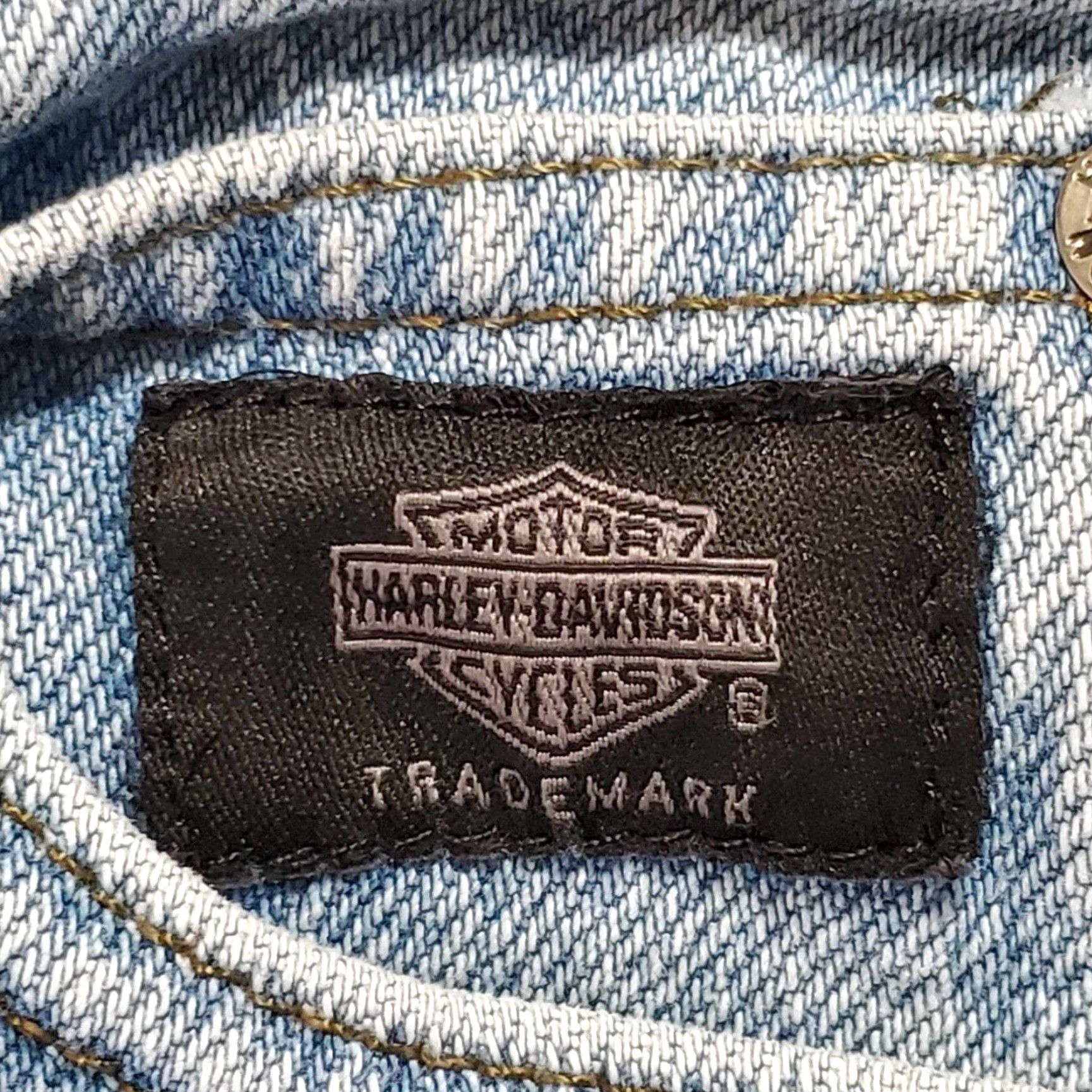 Harley Davidson VINTAGE Harley-Davidson Jeans Bootcut 8R Women's Blue Biker 2003 Y2K 30x29 Size 30" / US 8 / IT 44 - 2 Thumbnail