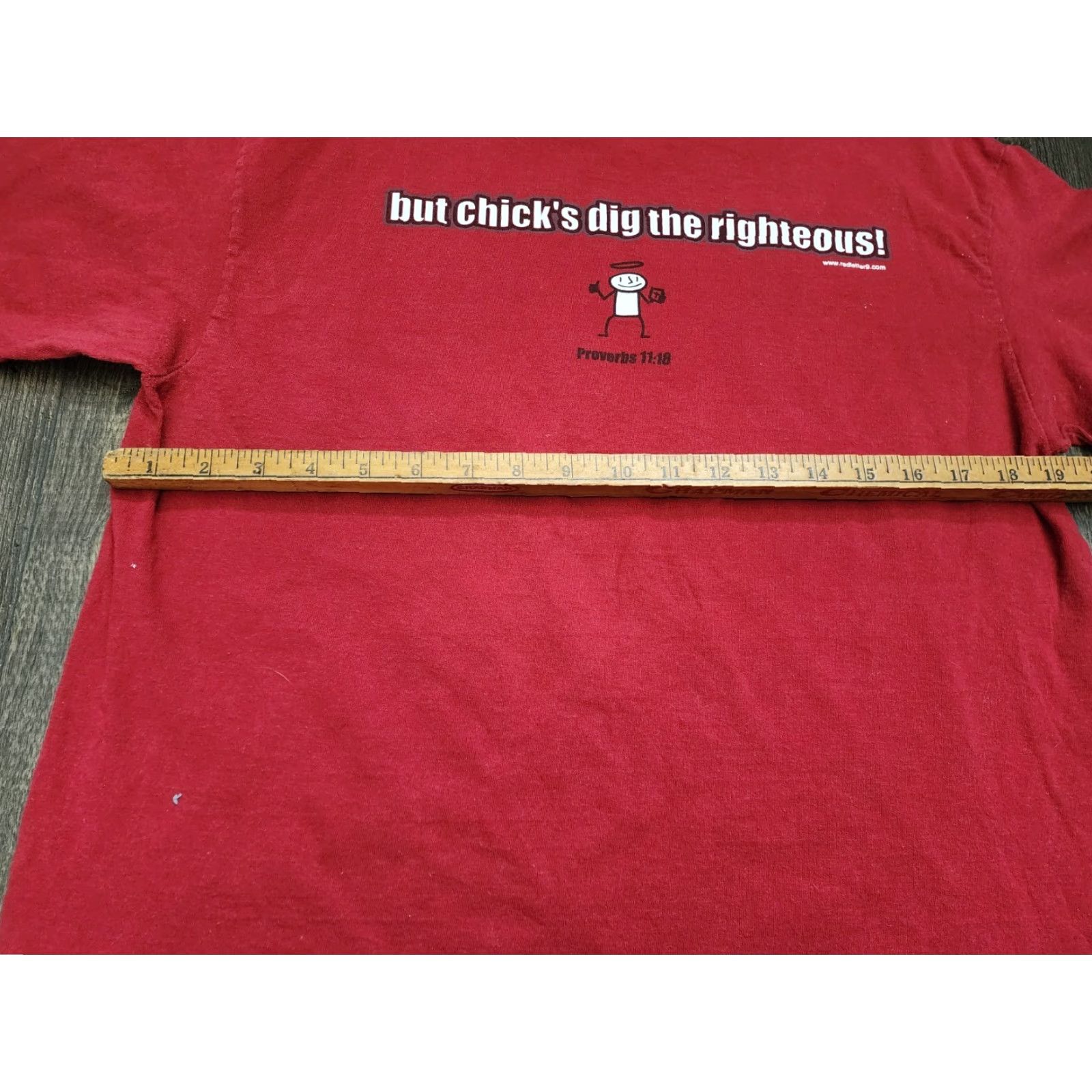Delta VINTAGE Delta T-Shirt Mens M Red 2000s Christian Chicks Dig Me Proverbs 11:18 Crew Neck Size US M / EU 48-50 / 2 - 4 Thumbnail