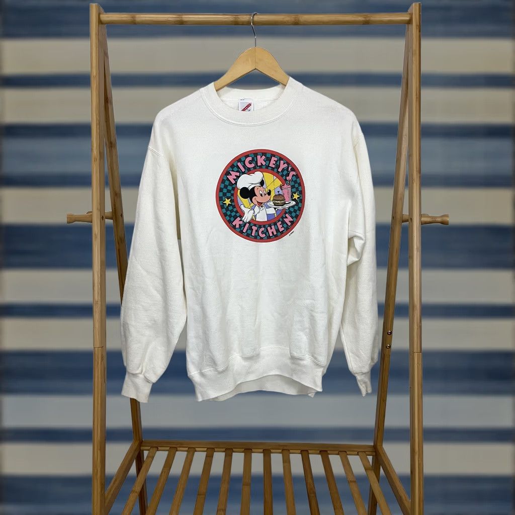 Jerzees RARE VTG Mickey's Kitchen Fast Food Restaurant Chain Crewneck Sweatshirt L USA shirt MEN Jerzees Cream/White Size US L / EU 52-54 / 3 - 1 Thumbnail