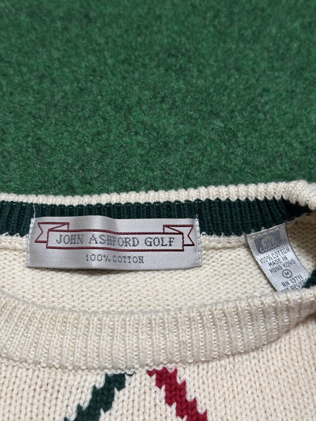 John Ashford John Ashford Golf Vintage 90s Argyle Medium Golfer Sweater Size US M / EU 48-50 / 2 - 3 Thumbnail