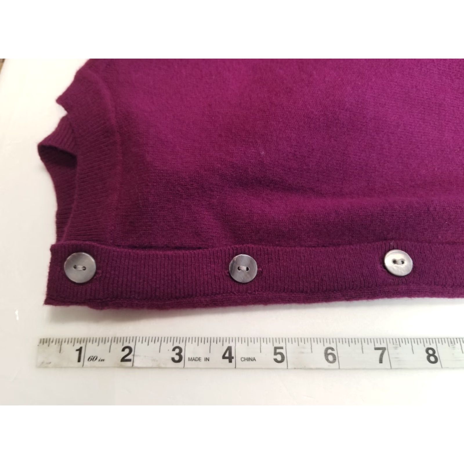 Jigsaw Jigsaw Jumper Bourgundy Knit Long Sleeve Back Button Up Burgundy L Women Size L Wool Blend 3/4 Sleeve Size L / US 10 / IT 46 - 5 Thumbnail