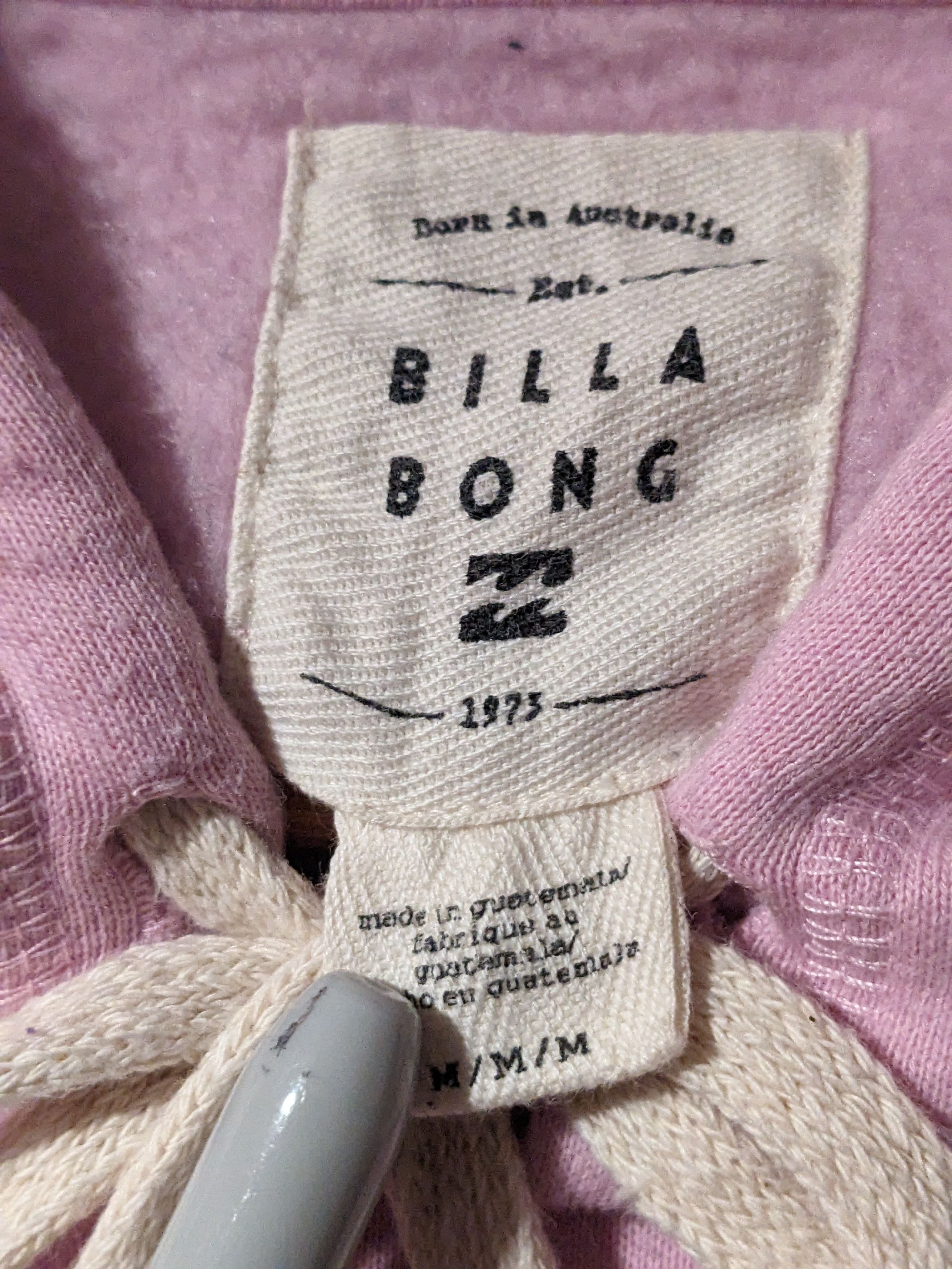 Billabong × Designer Billabong Center Logo Surf Wear Medium Pink Hoodie Size M / US 6-8 / IT 42-44 - 3 Thumbnail