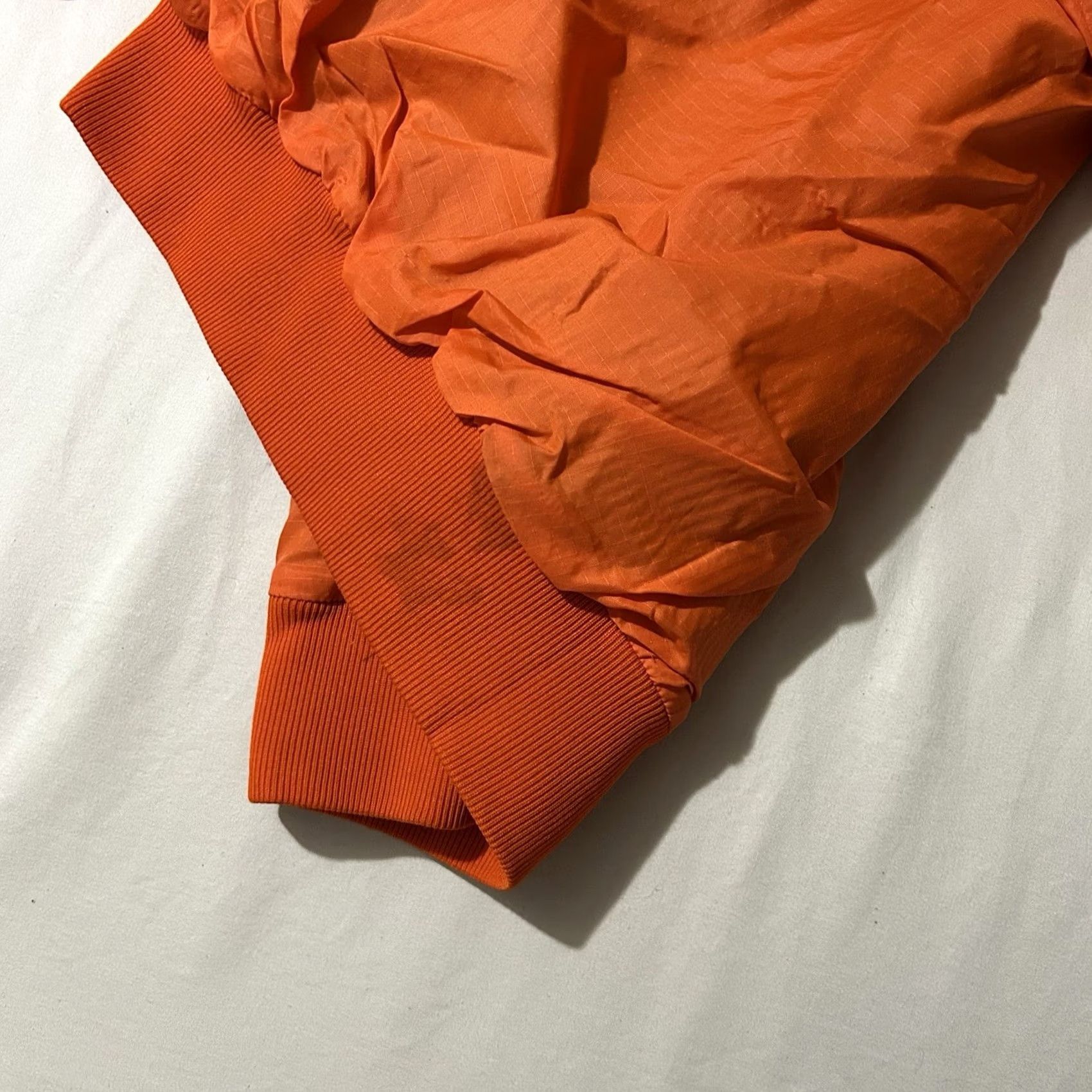 Russell Athletic VINTAGE Russell Athletic Bomber Jacket Orange Large 80s Waffle Knit Lined Nylon Men’s L Size US L / EU 52-54 / 3 - 4 Thumbnail