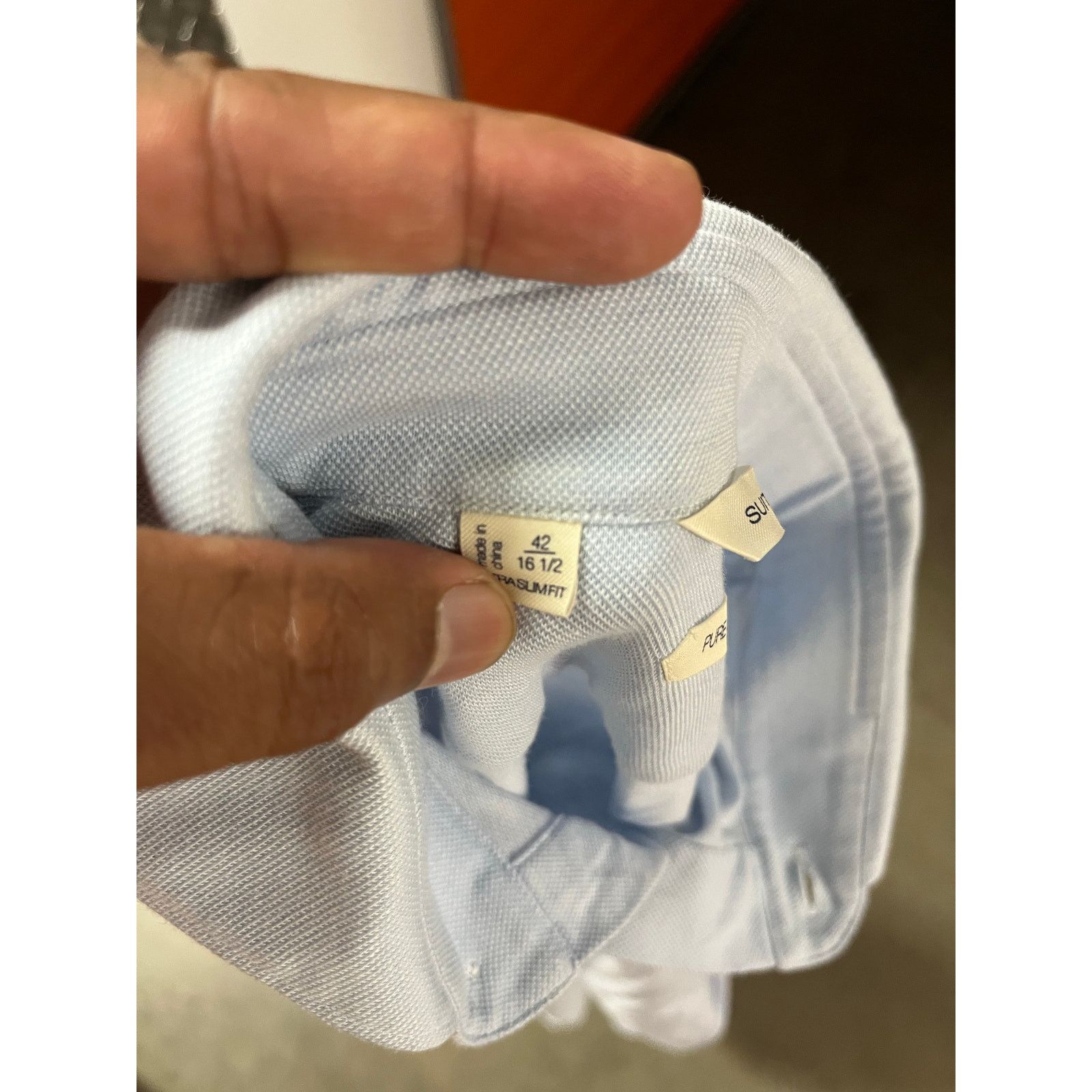 Suitsupply Suitsupply - Cotton Long Sleeve Polo / Light blue / Large Size US L / EU 52-54 / 3 - 5 Thumbnail