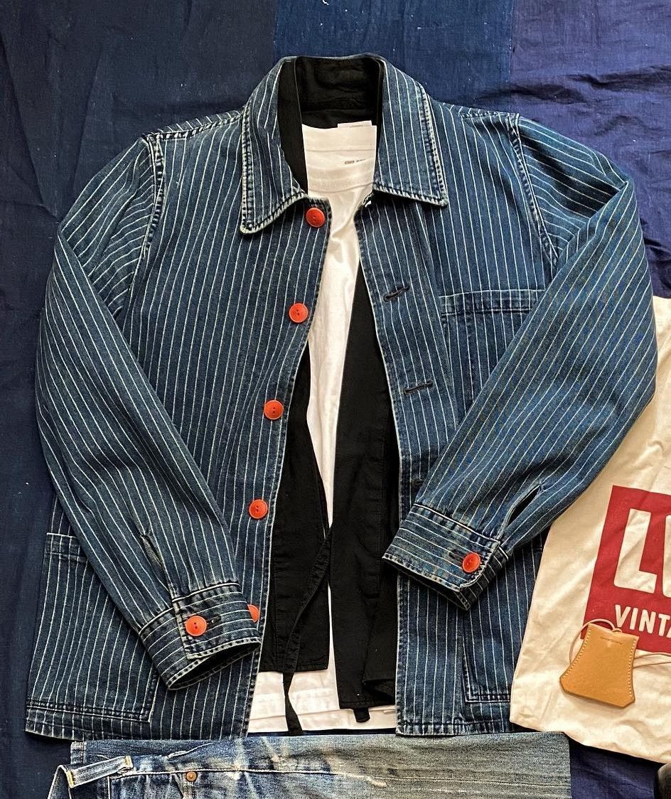 Visvim Wabash Stripe Denim Coverall Jacket SS15 Size US S / EU 44-46 / 1 - 1 Thumbnail