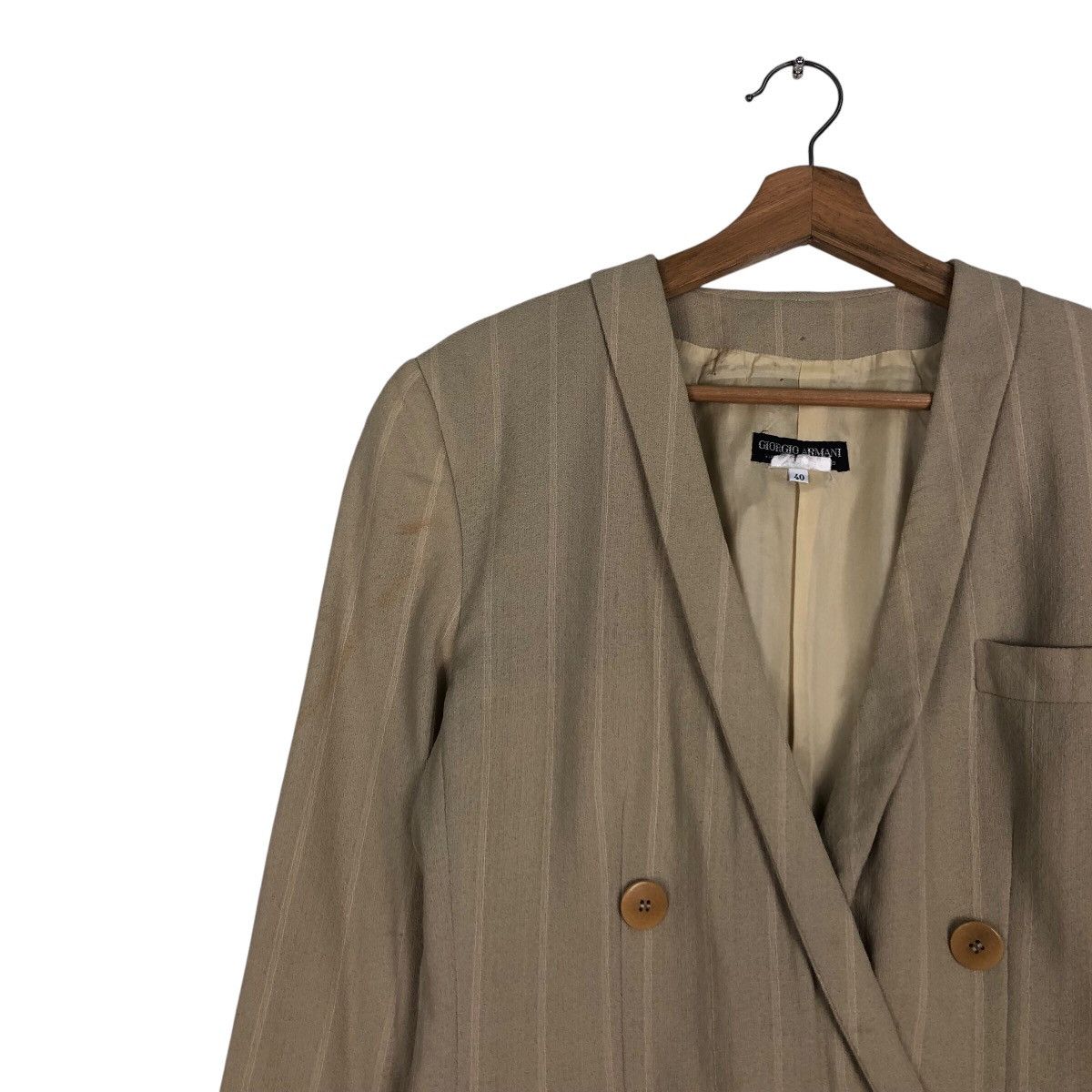 Giorgio Armani 📌Vintage Giorgio Armani Y Collar Coats Jacket Button Size US M / EU 48-50 / 2 - 8 Thumbnail