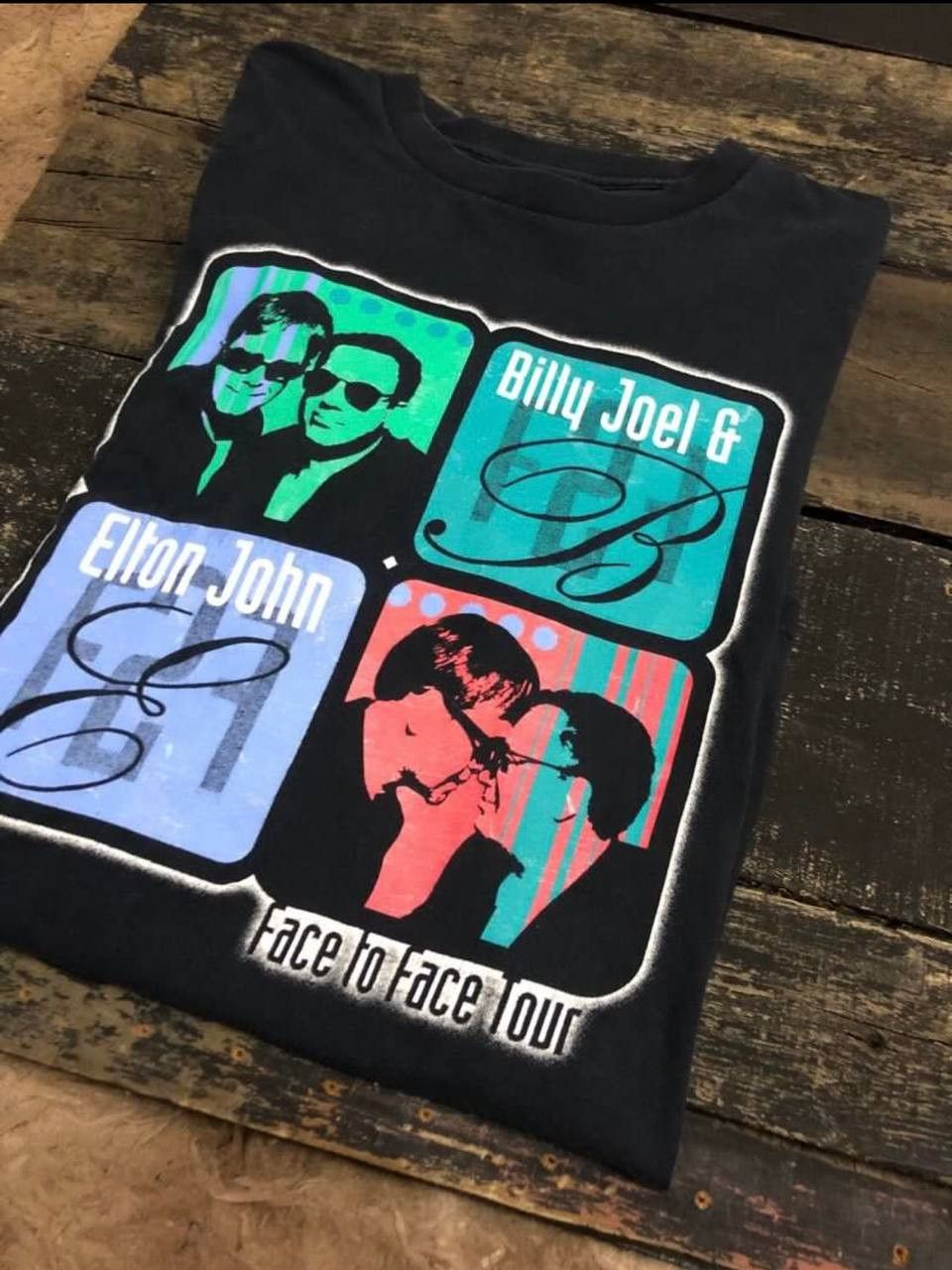 Band Tees × Japanese Brand × Vintage Elton John & Billy Joel Size US M / EU 48-50 / 2 - 10 Thumbnail