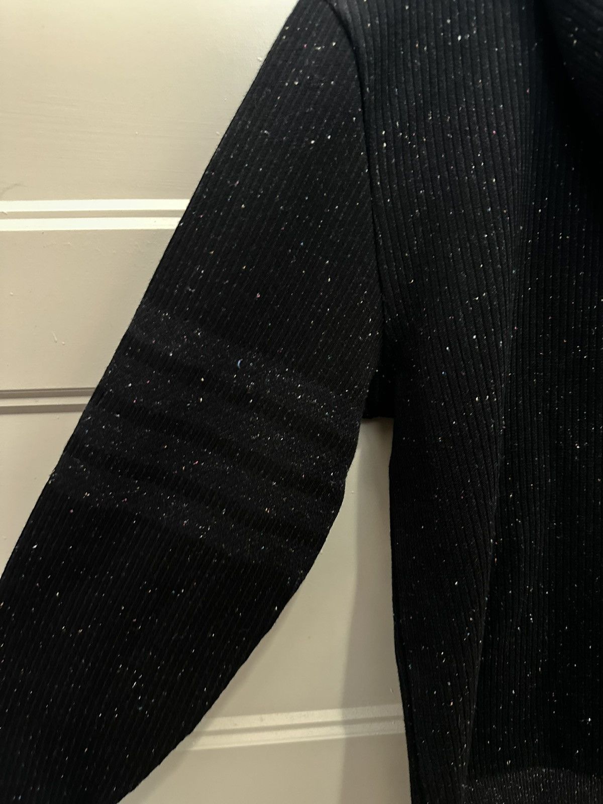 Thom Browne Black Flecked Knit Zip-Up Hoodie Men's Size US M / EU 48-50 / 2 - 9 Thumbnail