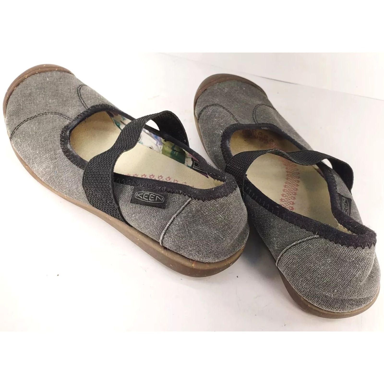 KEEN Keen Sienna Mary Jane Shoes Slip On Cap Toe Women's Gray Black 7.5 Shoes Flat Comfort Cap Toe Mary Jane Womens Slips On Shoes Size ONE SIZE - 5 Thumbnail