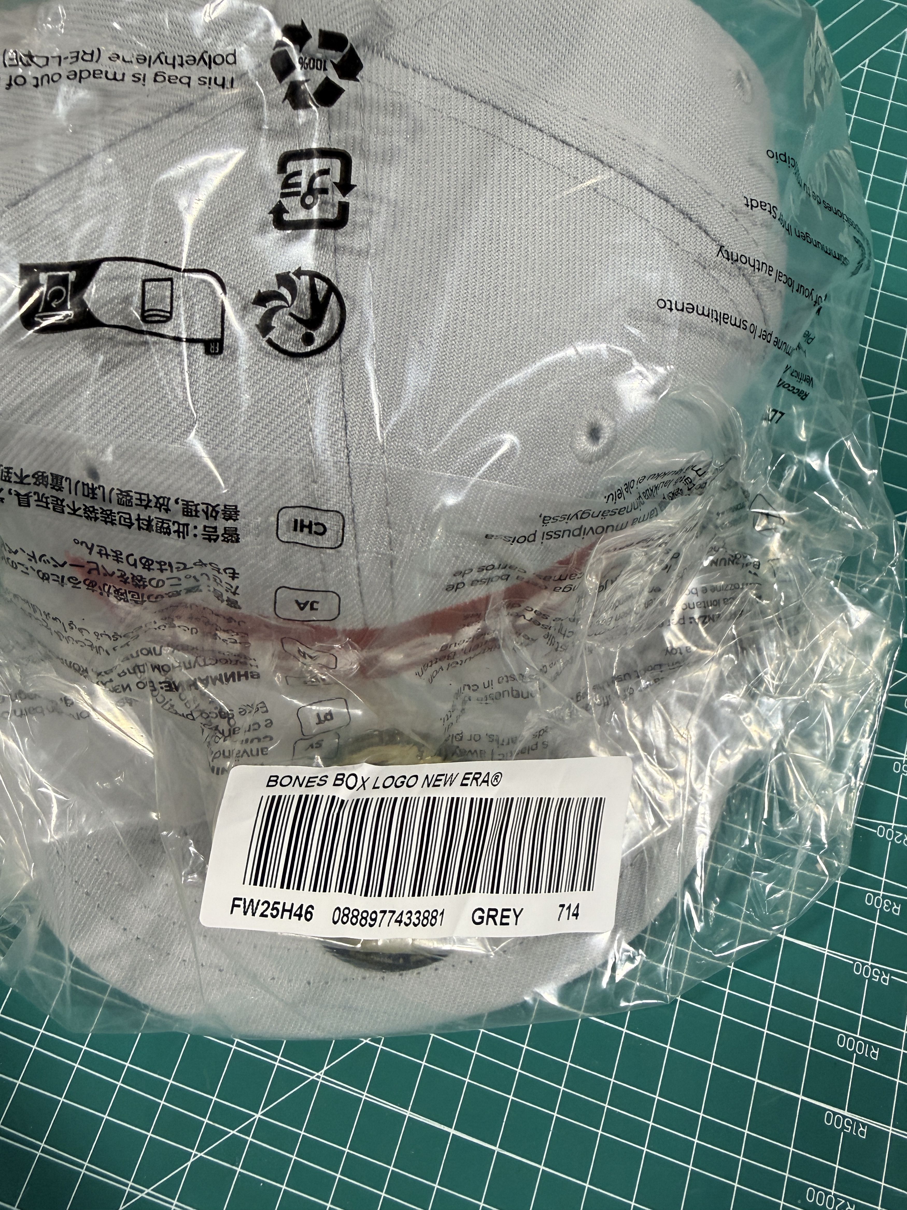 Other Supreme Bones Box Logo New Era 59Fifty Hat Grey 7 1/4 Size ONE SIZE - 4 Thumbnail