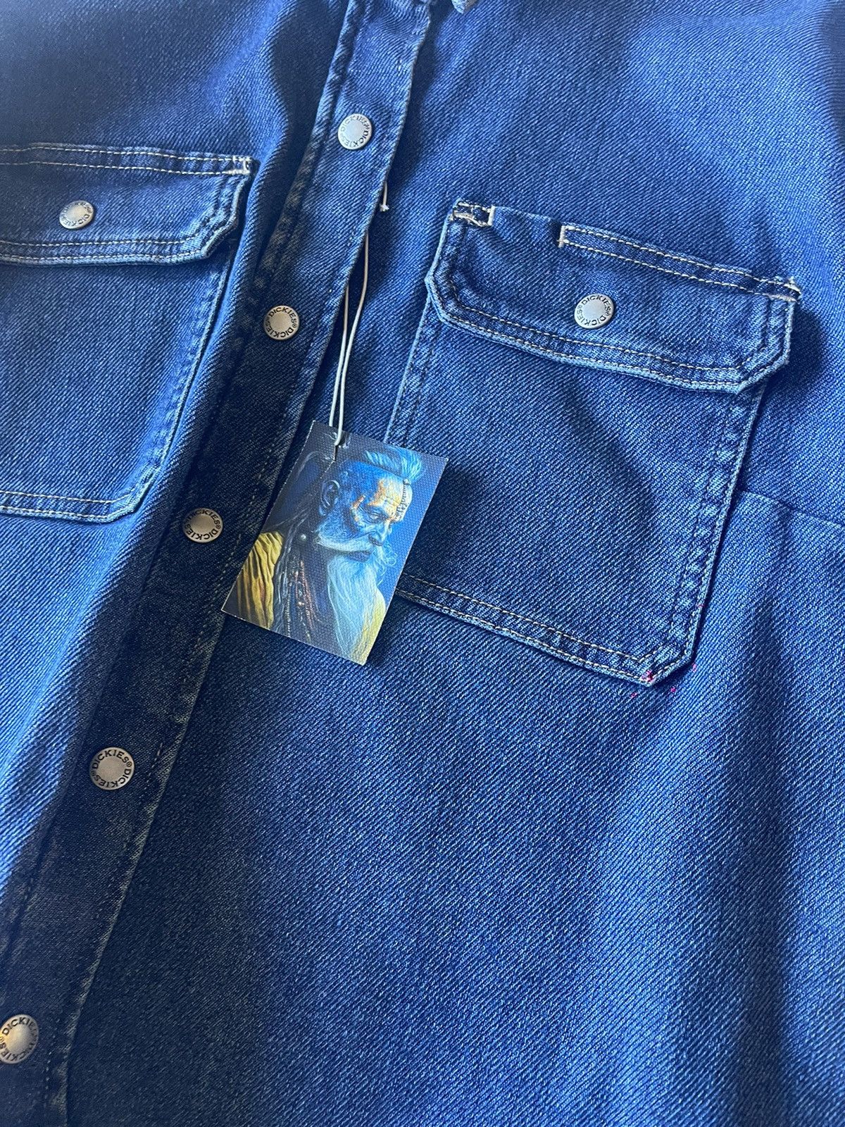 Dickies Graceful Faith Denim Jacket - Unique Artistic Design XL Size US XL / EU 56 / 4 - 5 Thumbnail