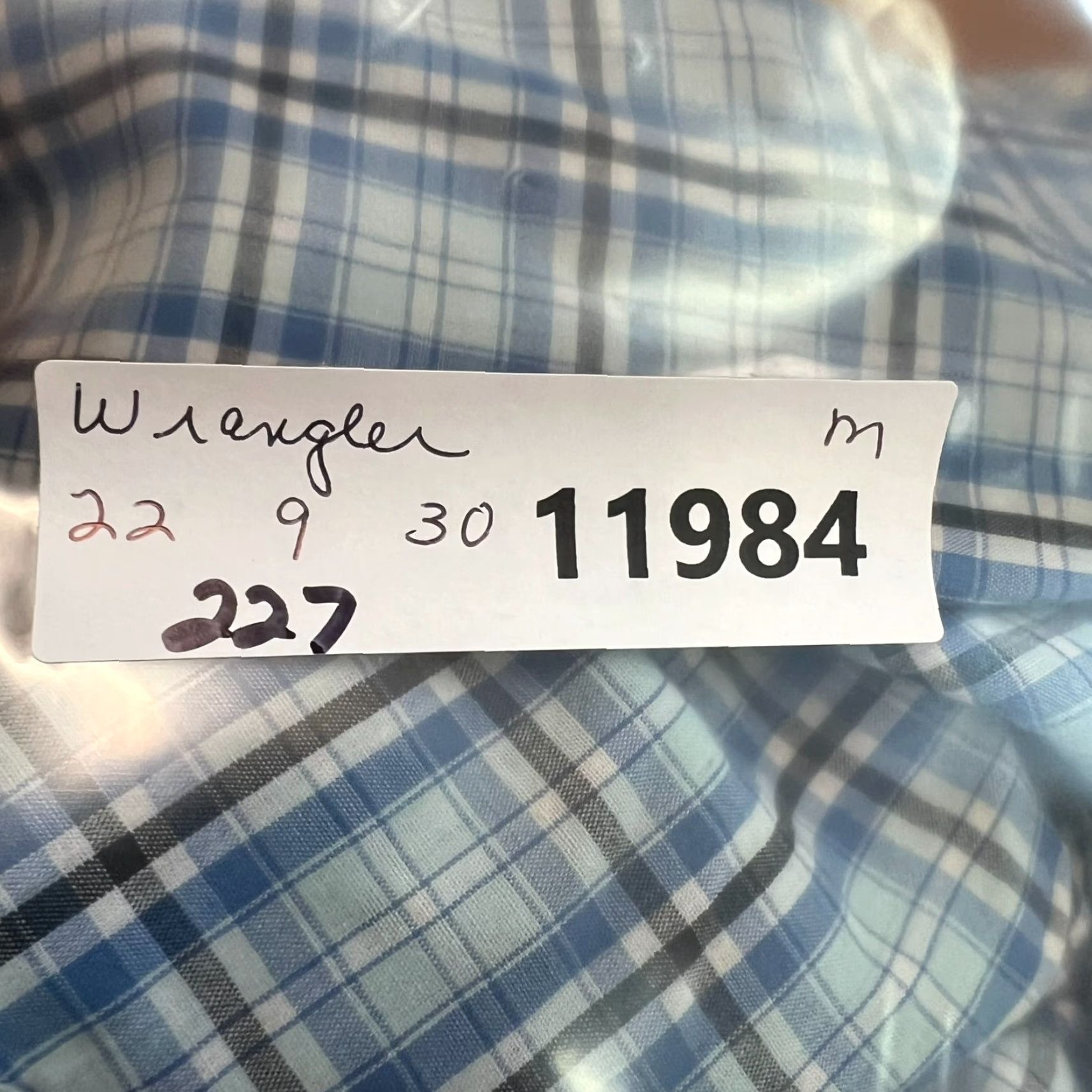 Wrangler Wrangler Wrancher Plaid Snap-Button Shirt Mens M Blue Short Sleeve Button-Up Casual Western Cowboys Shirt Size US M / EU 48-50 / 2 - 6 Thumbnail
