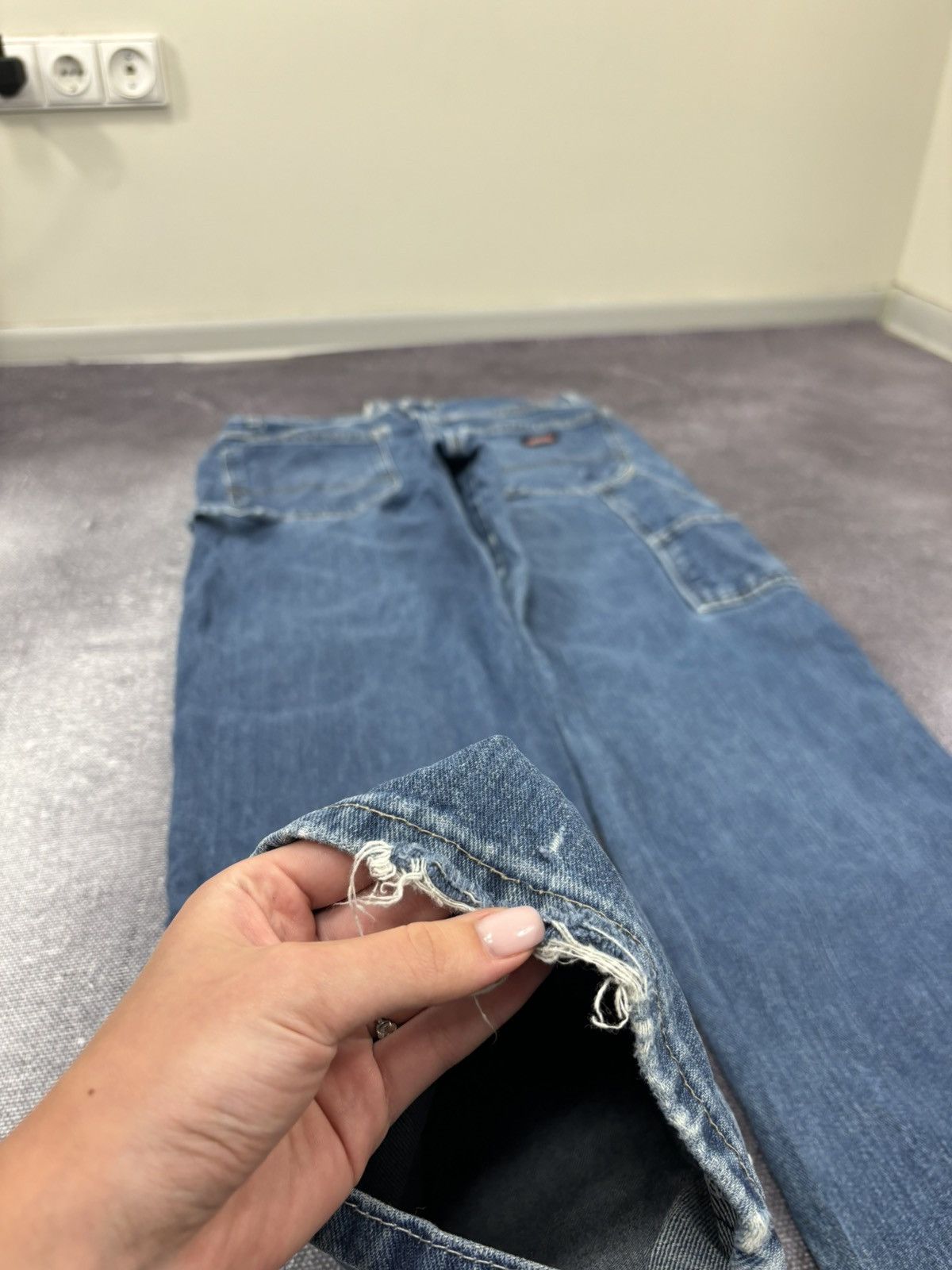 Dickies Vintage Dickies Y2K Relaxed Fit Faded Blue Work Baggy Jeans Size US 34 / EU 50 - 5 Thumbnail