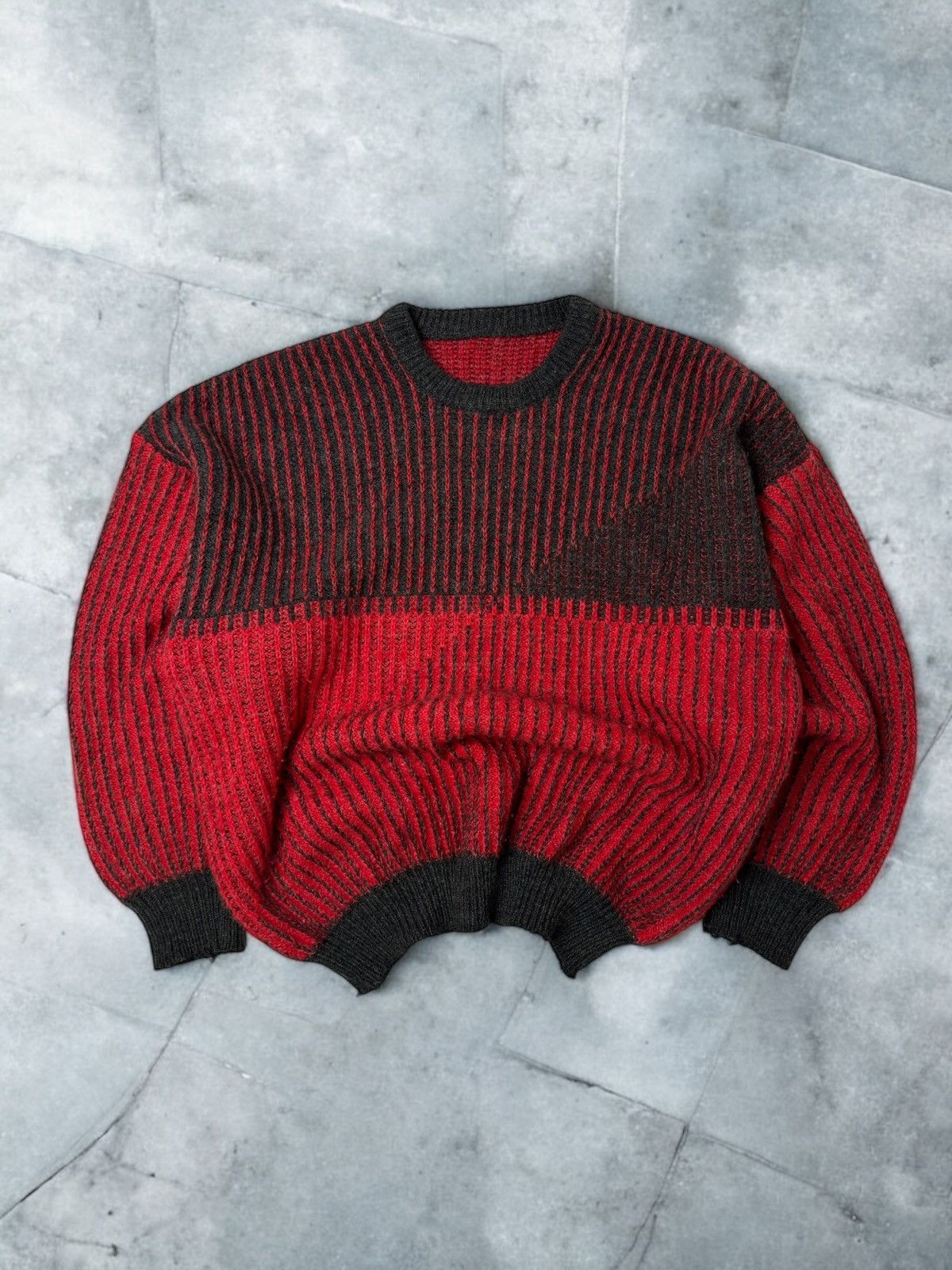 Vintage Vintage red ribbed wool blend sweater knit swag y2k japanese Size US M / EU 48-50 / 2 - 1 Thumbnail