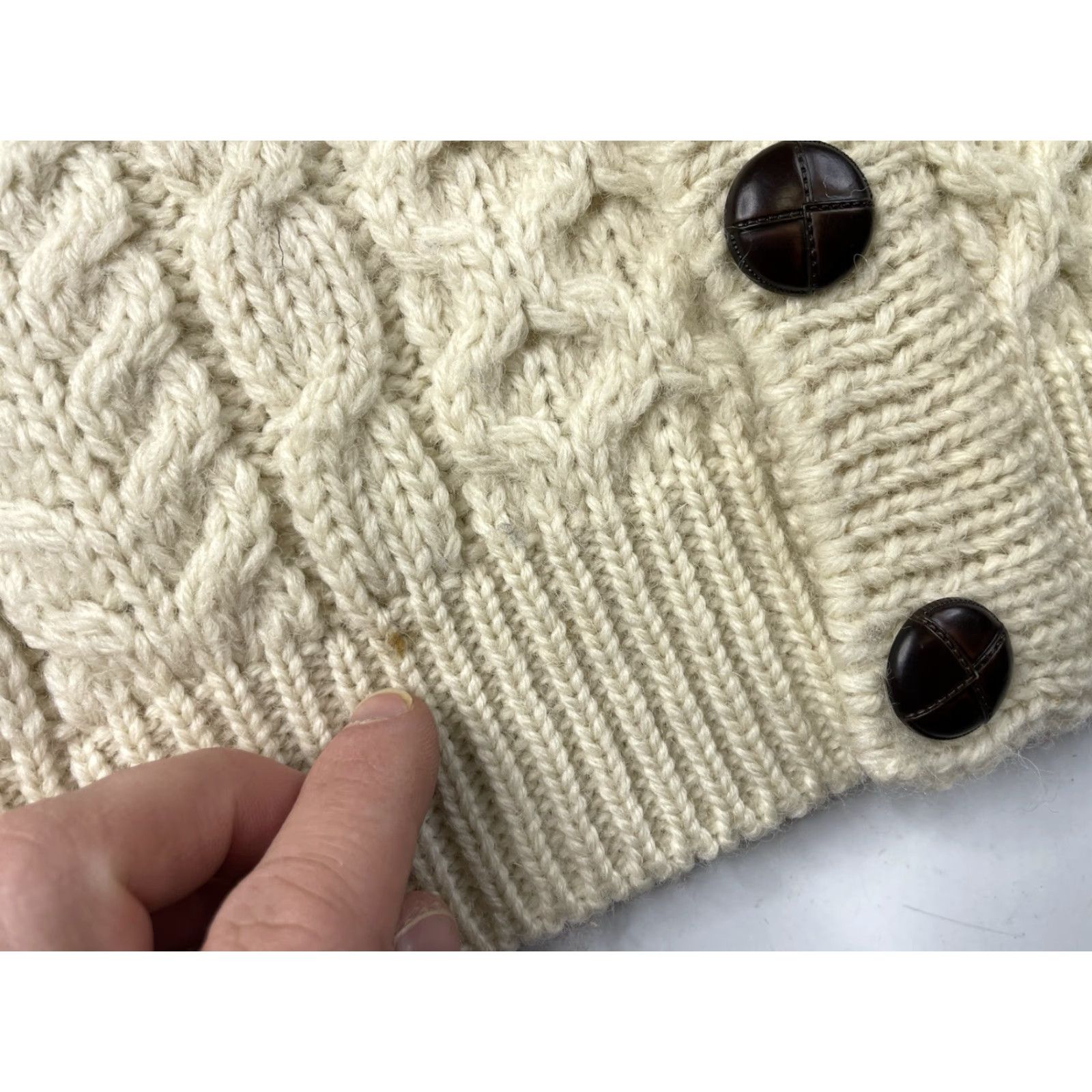 Vintage VINTAGE L.L. Bean Wool Irish Fishermans Cable-Knit Cardigan Sweater Mens Medium Size US M / EU 48-50 / 2 - 4 Thumbnail