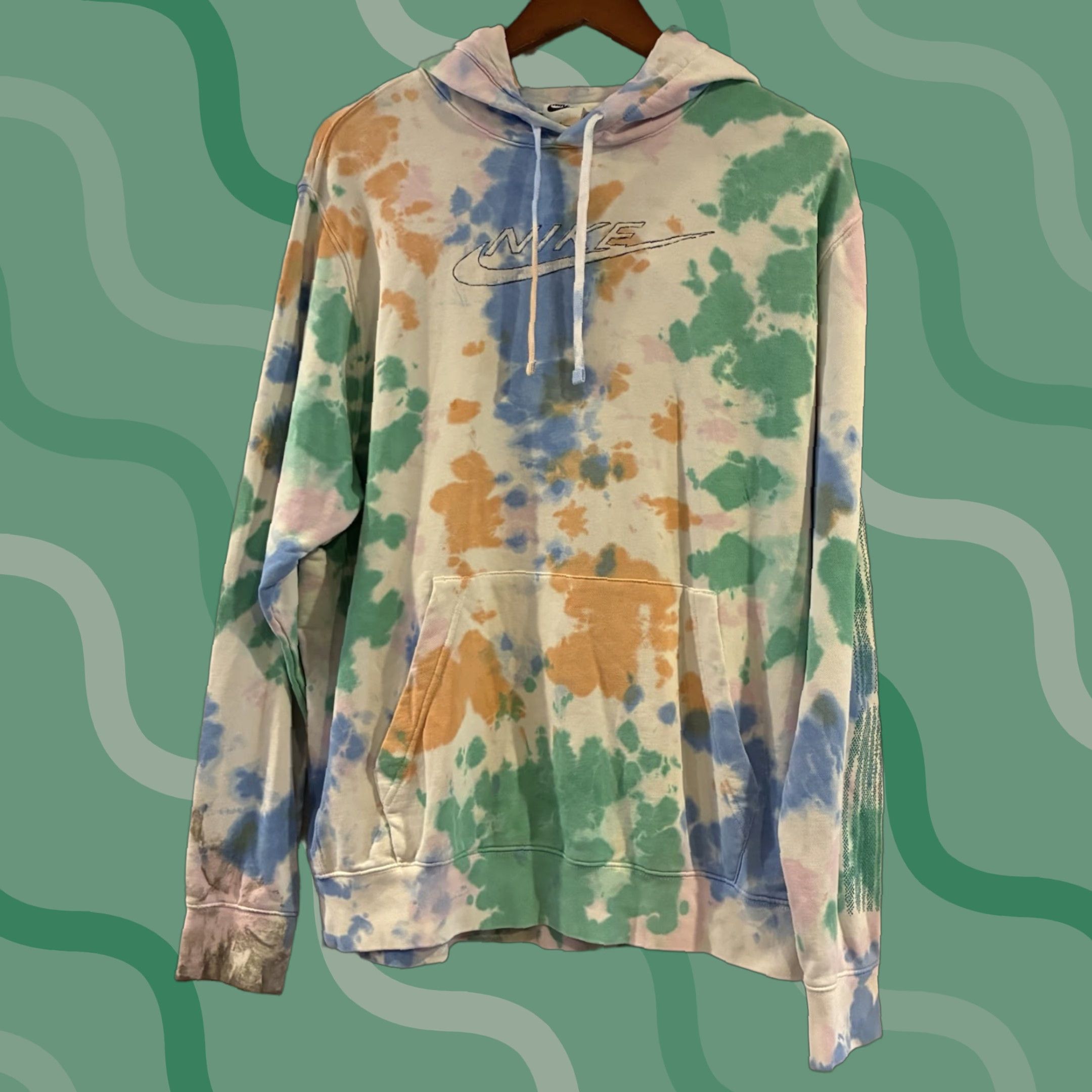 Nike Nike Sportswear Club Fleece Pullover Hoodie Men L Ice-Dye Photo Blue Multicolor Size Large Size US L / EU 52-54 / 3 - 1 Thumbnail