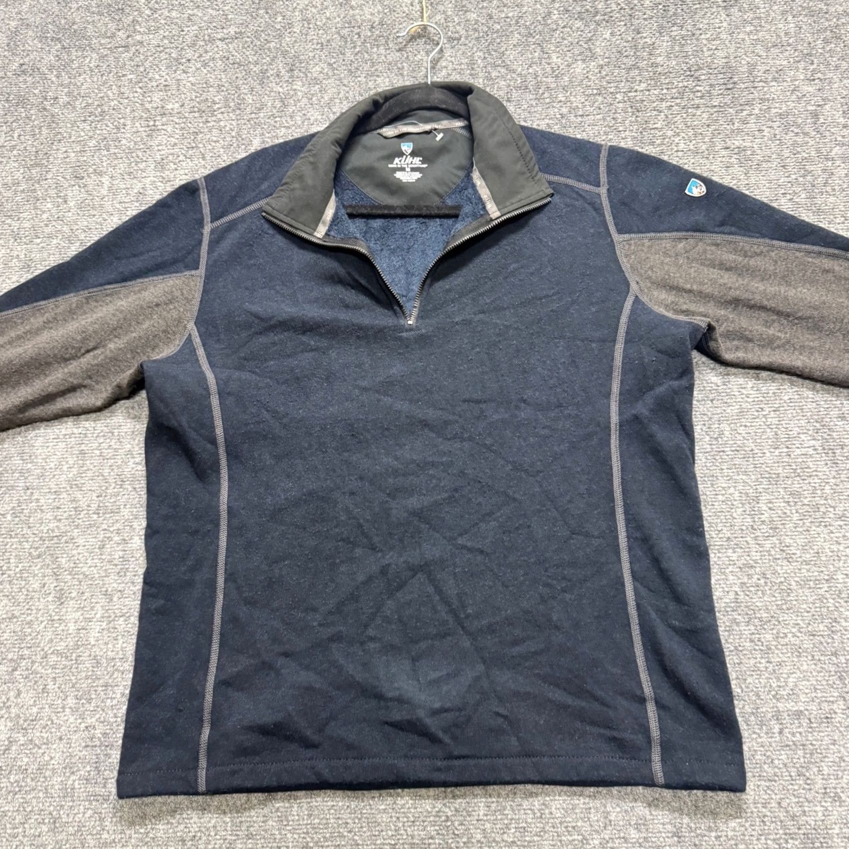 Vintage Kuhl Sweatshirt Medium Men's Blue Quarter Zip Fleece Outdoor Pullover Broken Zipper Size US M / EU 48-50 / 2 - 7 Thumbnail