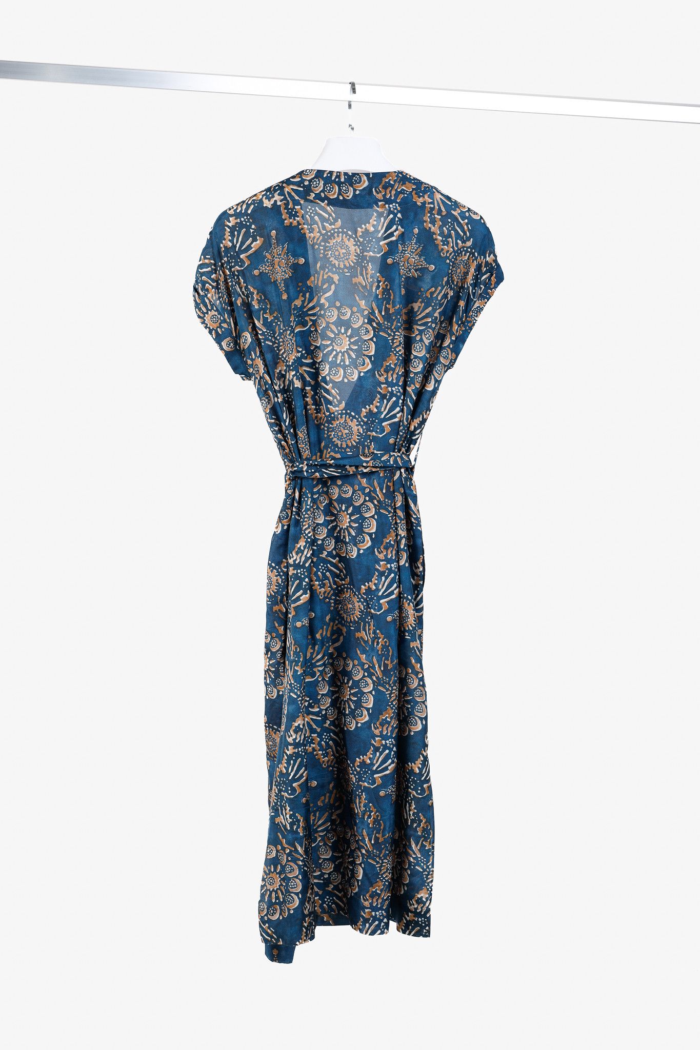 Brunello Cucinelli Brunello Cucinelli SS/20 Floral Print Silk Wrap Midi Dress Size M / US 6-8 / IT 42-44 - 2 Thumbnail