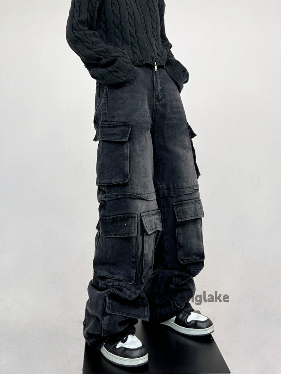 Jean × Vintage washed faded cleanfit loose baggy utility cargo pants Size US 32 / EU 48 - 1 Thumbnail
