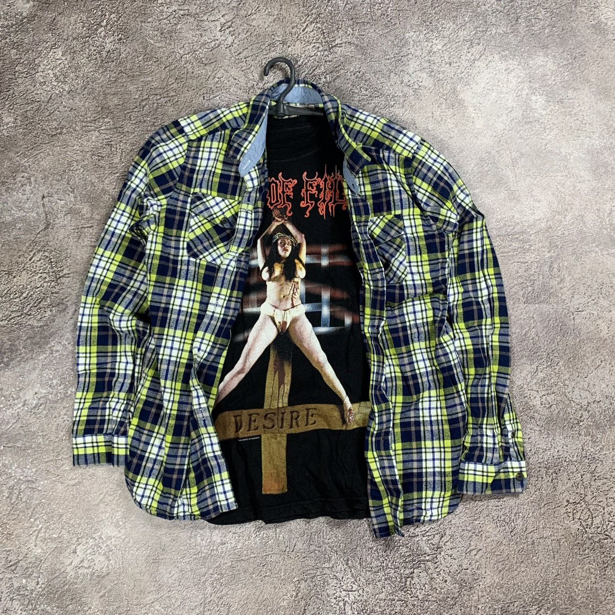 Vintage Vintage 90s Plaid Shirt Grunge Streetwear Oversized Logo XL Size US XL / EU 56 / 4 - 1 Thumbnail