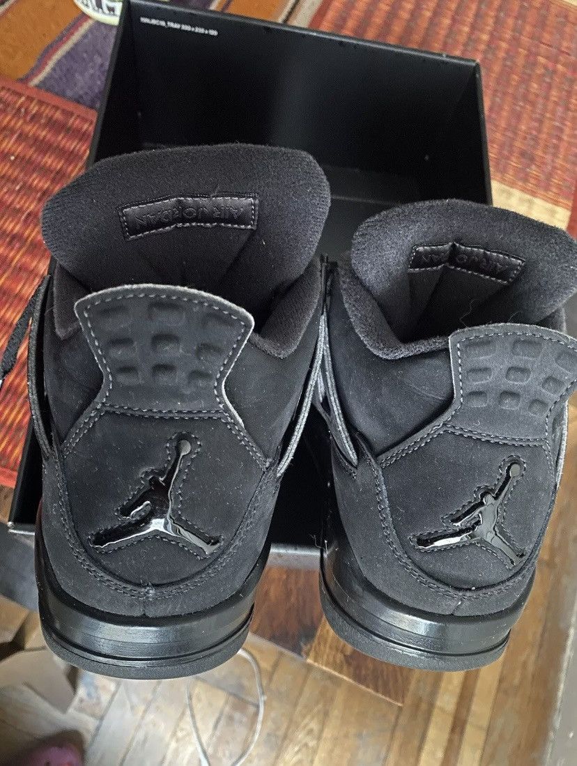 Jordan Brand × Nike Air Jordan Retro 4 Black/Black-LT Graphite ‘Black Cat’ Size US 7.5 / EU 40-41 - 4 Thumbnail