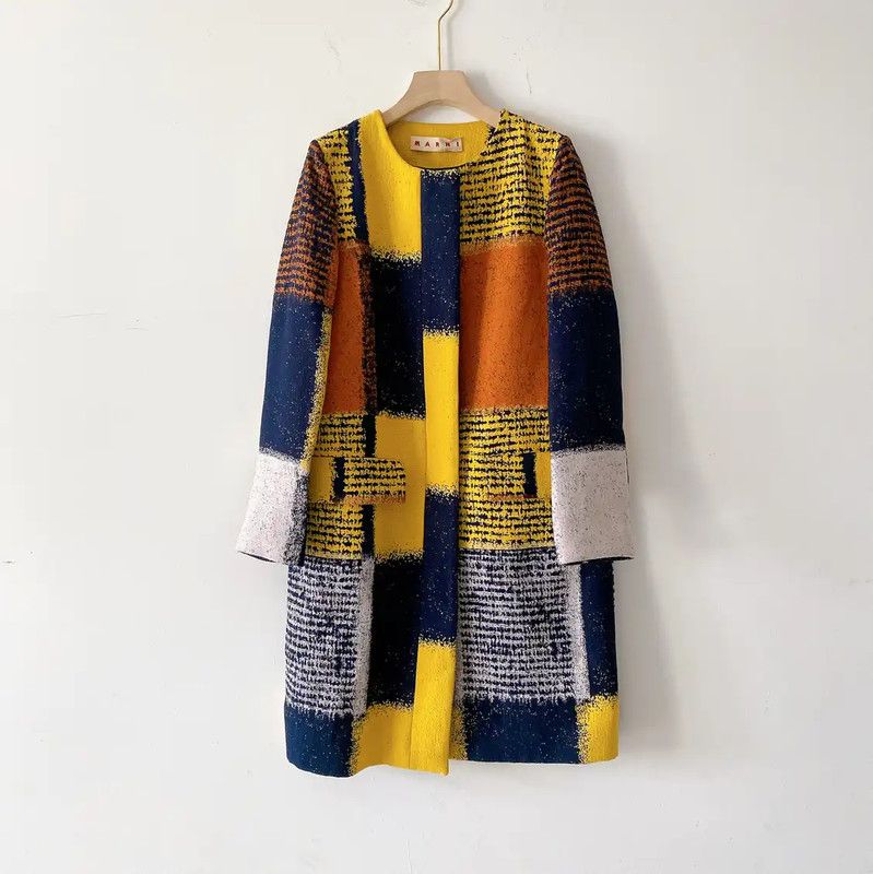 Marni Marni Colorful Long Coat for Women 0089 Size M / US 6-8 / IT 42-44 - 1 Thumbnail