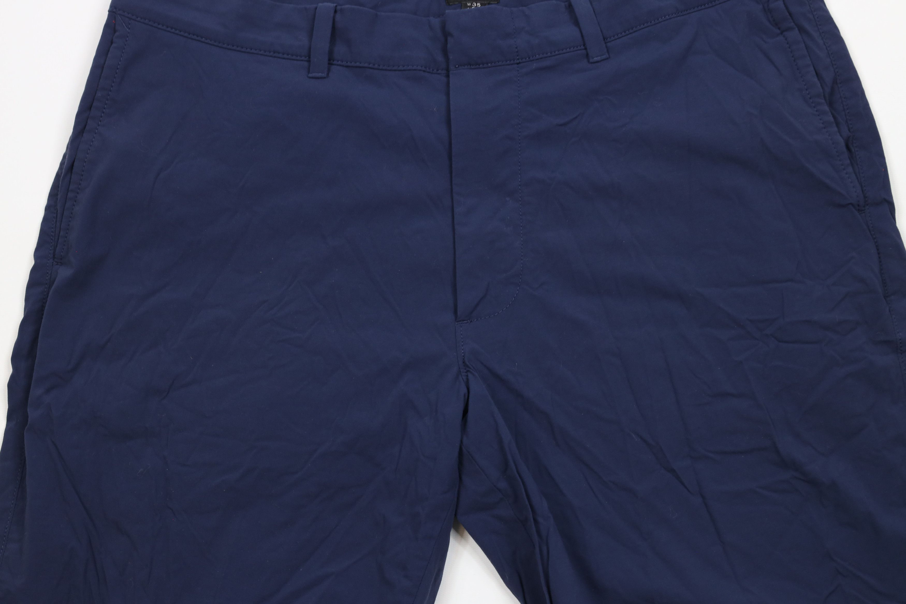 J.Crew × Vintage J Crew Stretch Tech Above Knee Chino Shorts Navy Blue Size US 35 - 3 Thumbnail