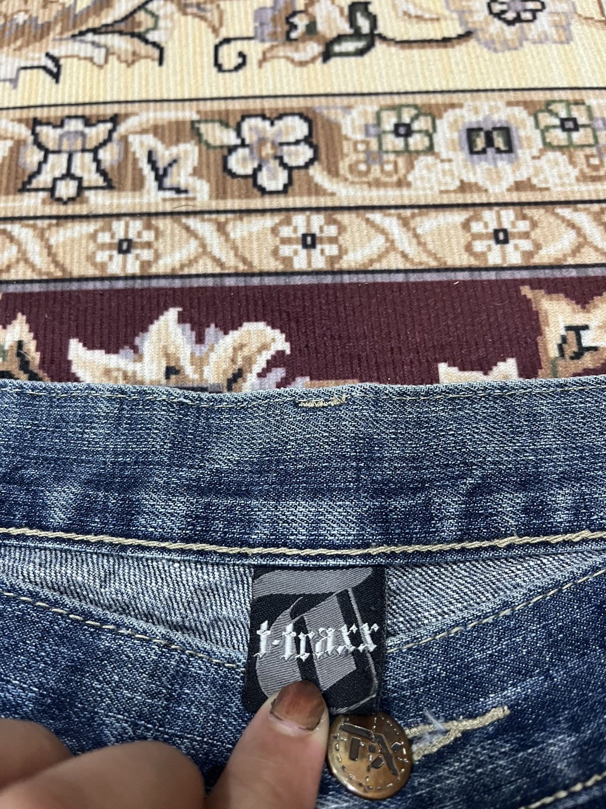 Japanese Brand T Traxx Double Knee Stain Denim Size US 34 / EU 50 - 11 Thumbnail