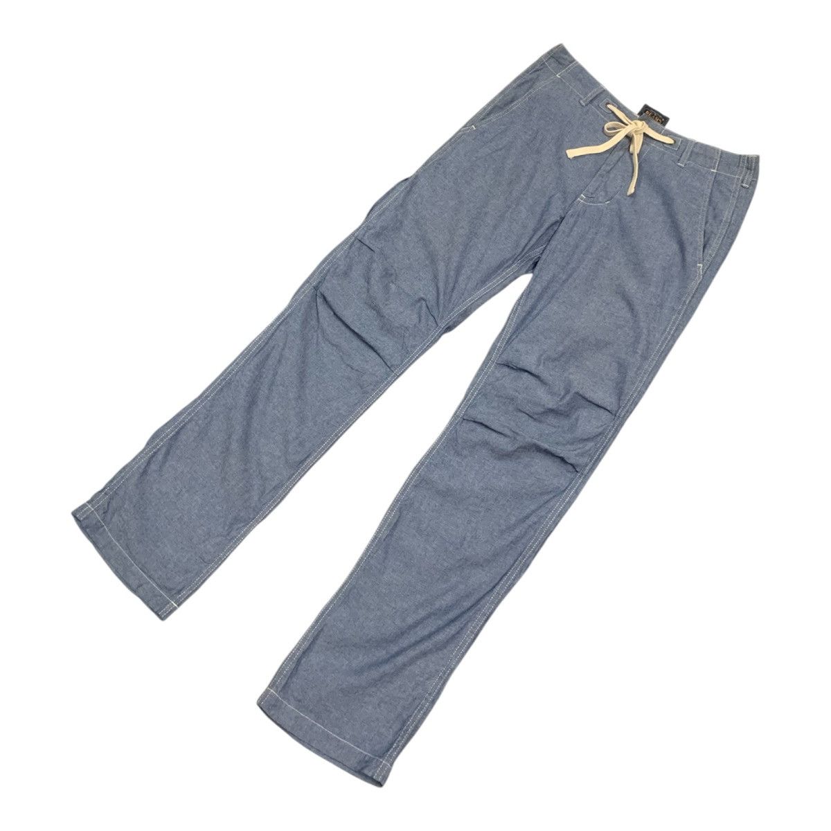 Beams Plus Beams Plus Chambray Cotton Straight Easy Pants W32x33 Size US 32 / EU 48 - 4 Thumbnail