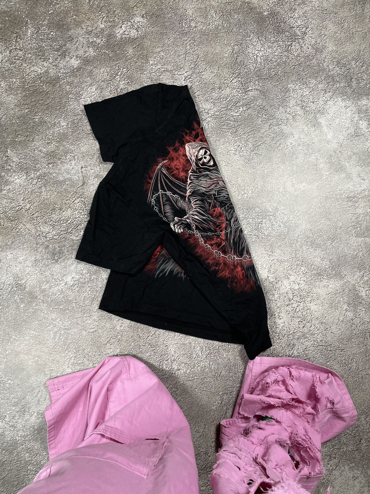 Vintage Vintage 2000s Skeleton Horror Graphic Tee Grunge Black M Size US M / EU 48-50 / 2 - 5 Thumbnail
