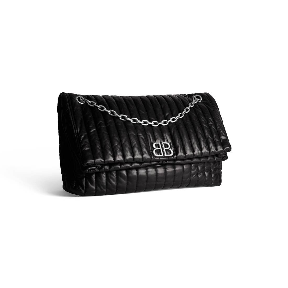 Balenciaga o1tr1nto1025 Size: OS / Monaco Large Chain Bag Quilted Black Size ONE SIZE - 5 Thumbnail