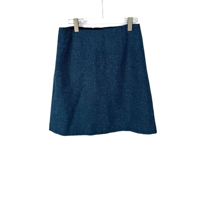 Max Mara MaxMara Blue Leather Women's Skirt 0089 Size 22" - 1 Thumbnail