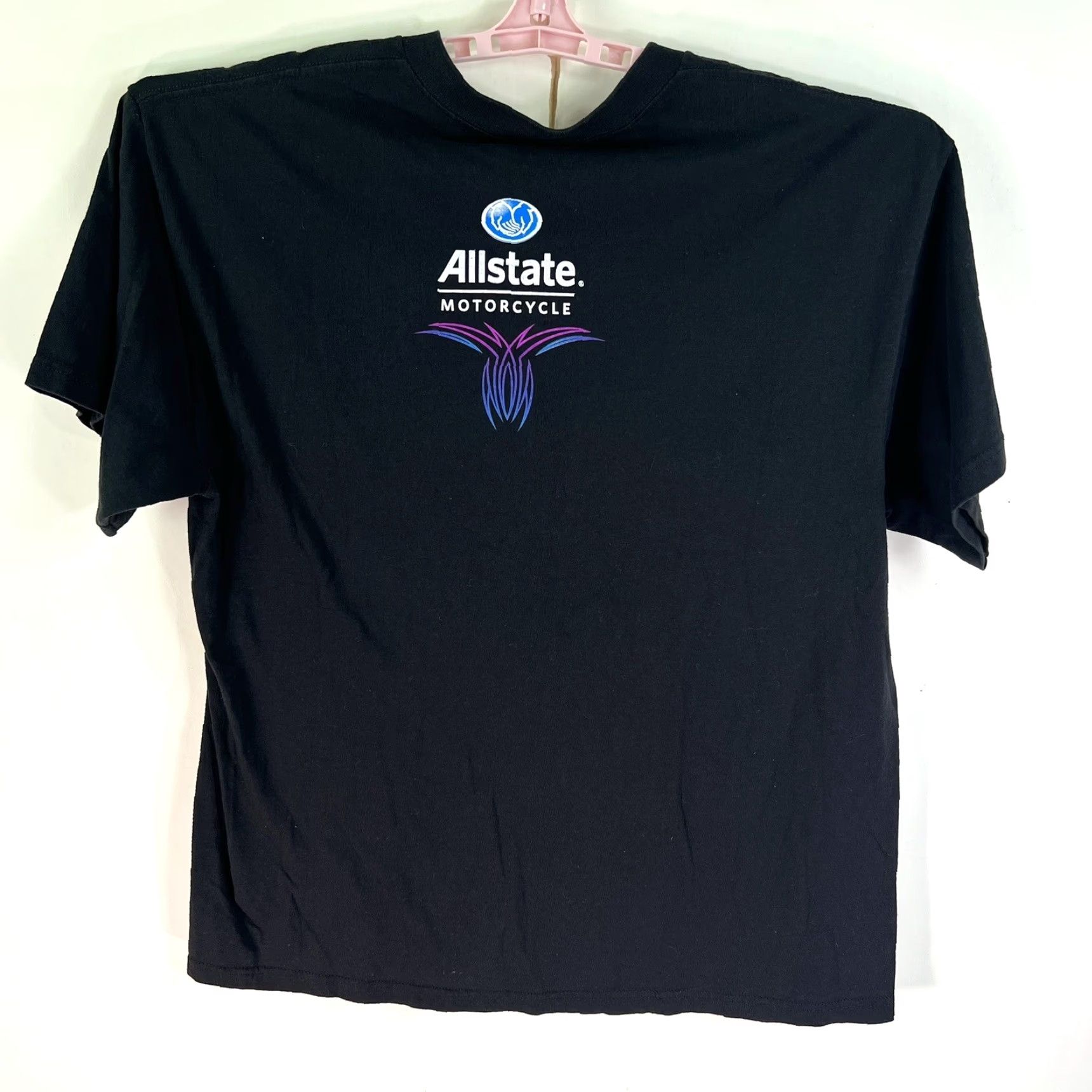 Gildan Dave Perewitz Autographed Graphic T-Shirt Motorcycles Allstate Design Sz XL Black Biker Mens Size US XL / EU 56 / 4 - 4 Thumbnail