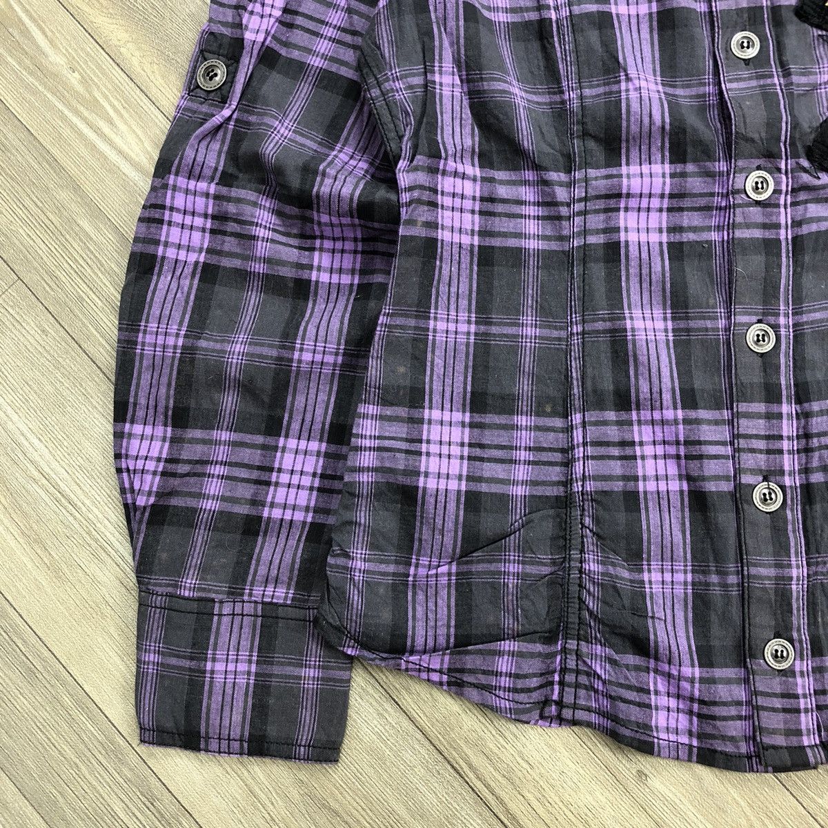 If Six Was Nine × Japanese Brand × Le Grande Bleu (L.G.B.) 2000s Algonquins Punk LGB Style Multizipper Flannel Shirt Size S / US 4 / IT 40 - 7 Thumbnail