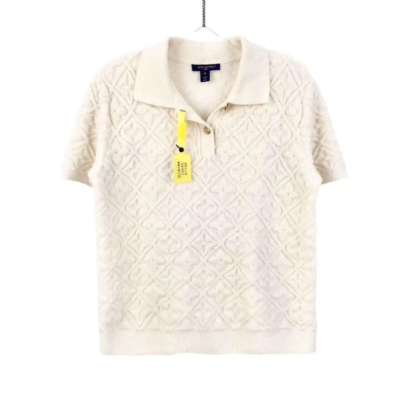 Louis Vuitton Louis Vuitton Women's White Wool T-Shirt 0089 Size M / US 6-8 / IT 42-44 - 1 Thumbnail