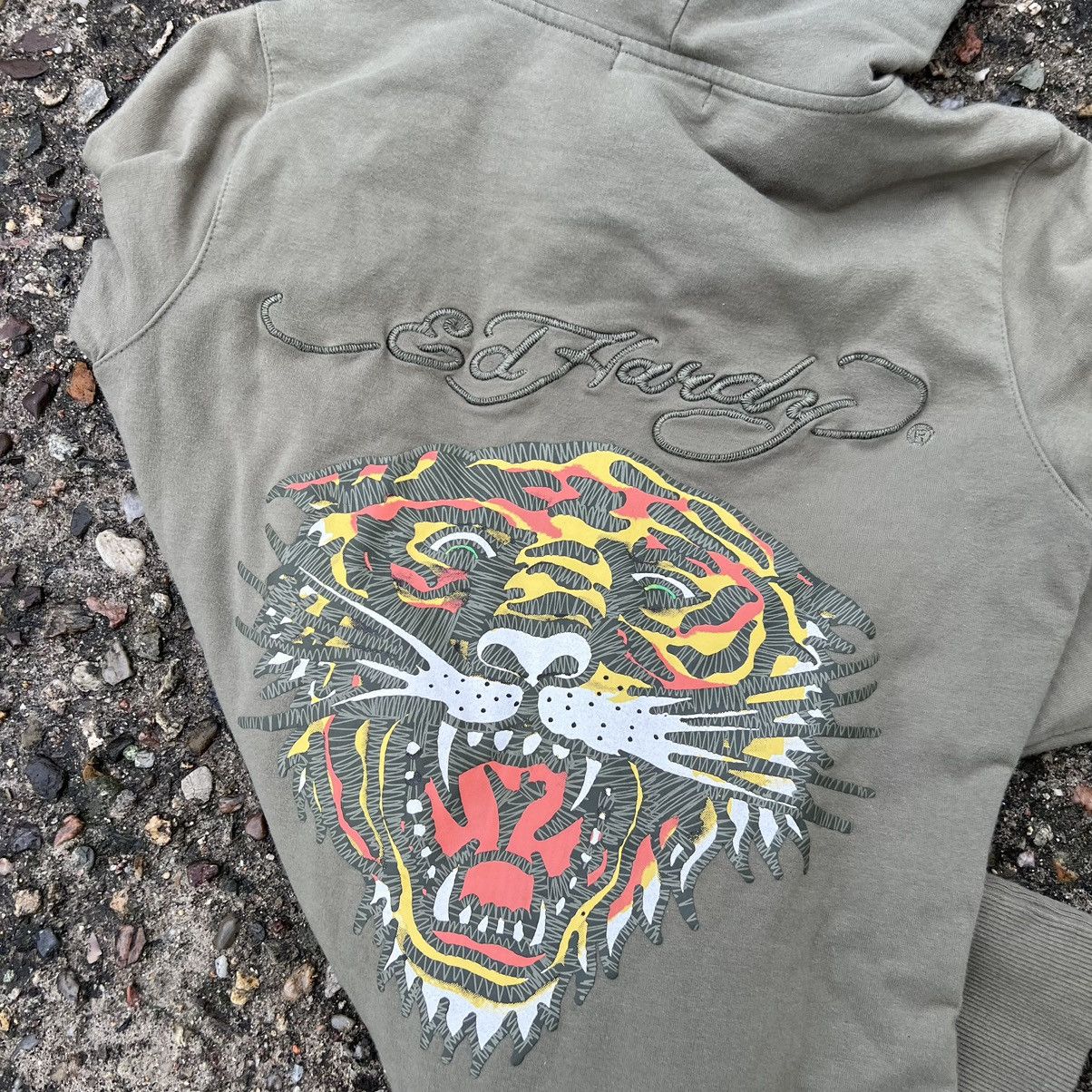 Ed Hardy × Vintage Vintage Y2K Ed Hardy Christian Audigier Zip Up Hoodie Small Size S / US 4 / IT 40 - 2 Thumbnail