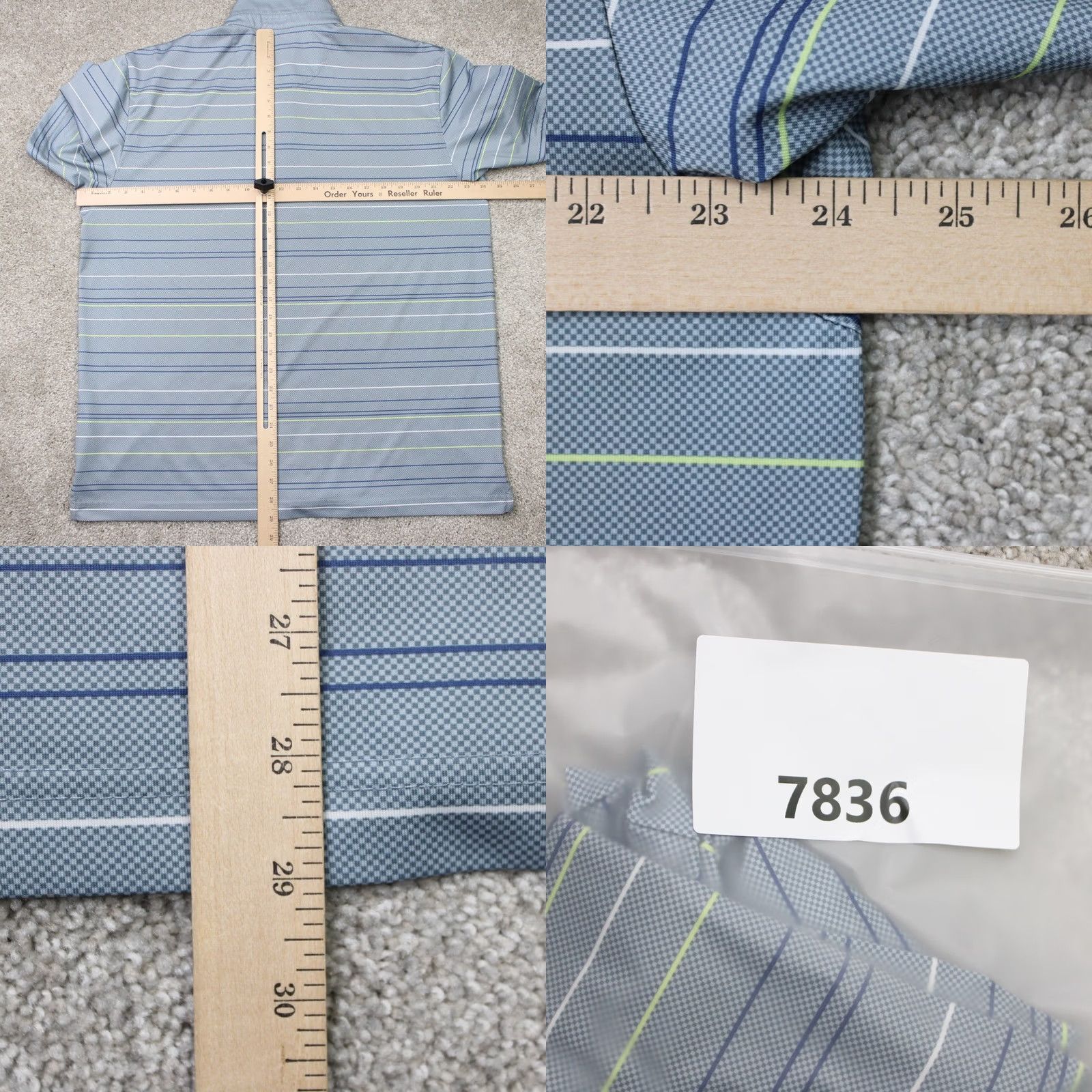 Callaway Callaway Polo Shirt Mens XL Gray/Blue/Green Stripes Opti-Dri 100% Polyester Short Sleeve Polo Golf Shirt Mens XL Gray/Blue/Green Stripes Size US XL / EU 56 / 4 - 8 Thumbnail