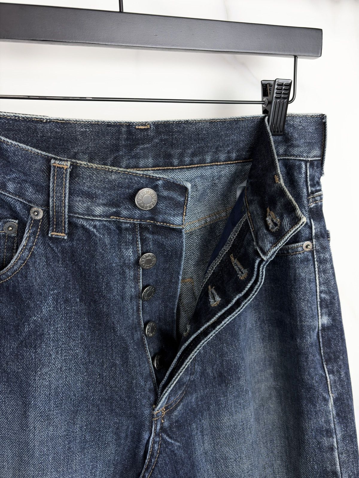 Gucci Tom Ford Vintage Indigo Straight Leg Denim Jeans