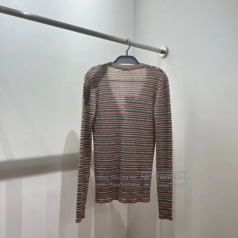 Brunello Cucinelli Brunello Cucinelli Striped single-row buttoned color knit Size L / US 10 / IT 46 - 2 Thumbnail