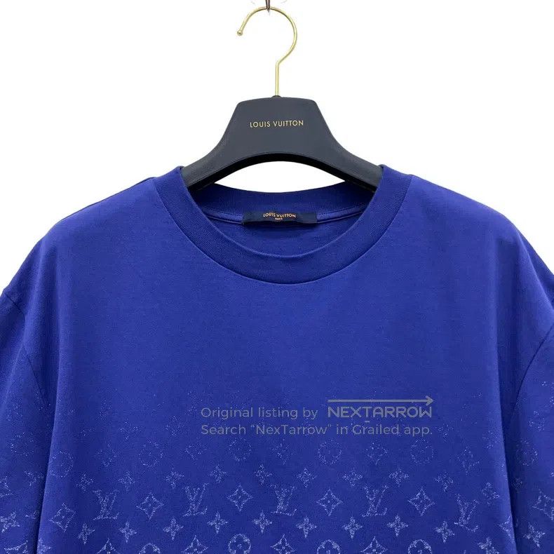 Louis Vuitton Louis Vuitton Blue full-print dark grain gradient short sl Size US XL / EU 56 / 4 - 4 Thumbnail