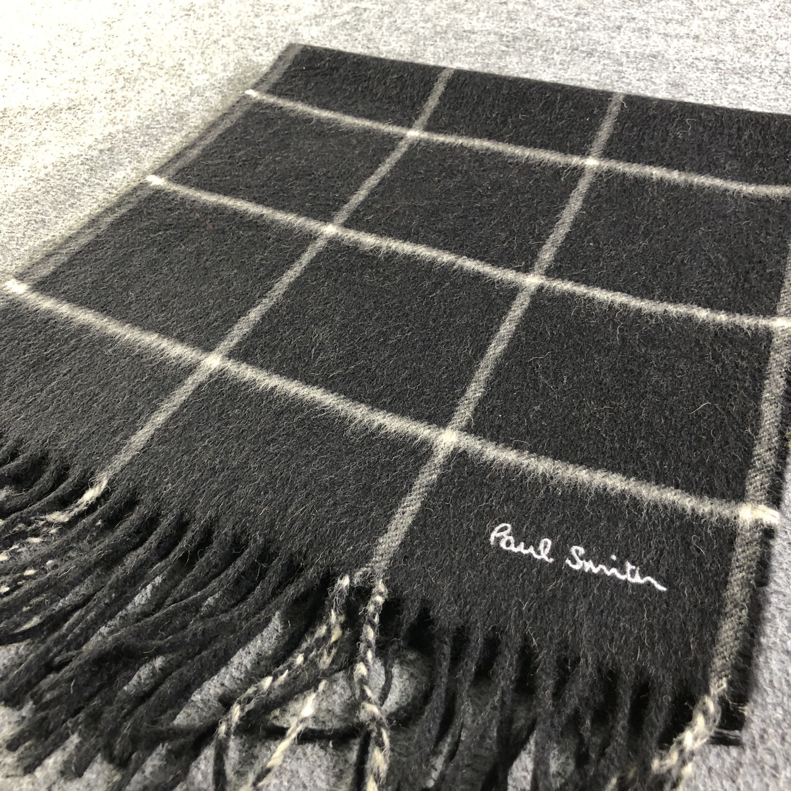 Paul Smith Paul Smith Camel Hair Tartan Scarf Muffler Neckwear V2524 Size ONE SIZE - 3 Thumbnail