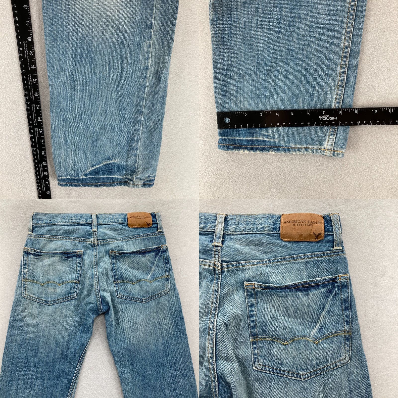 American Eagle Outfitters American Eagle Jeans Mens 31x32 Relaxed Straight Denim Blue 5-Pocket Grunge Rock Southwestern Style Jeans Mens Size US 31 - 8 Thumbnail