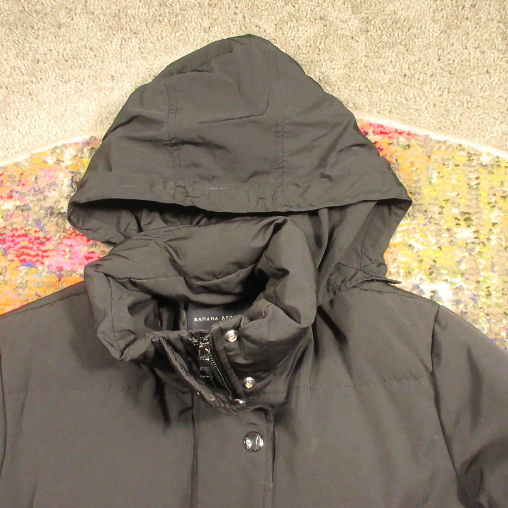 Banana Republic Banana Republic Down Puffer Jacket Womens Small Black Zip Button Long Quilted Outdoor Casual Fall Winter Spring Jacket Ladies Womens? Size S / US 4 / IT 40 - 4 Thumbnail