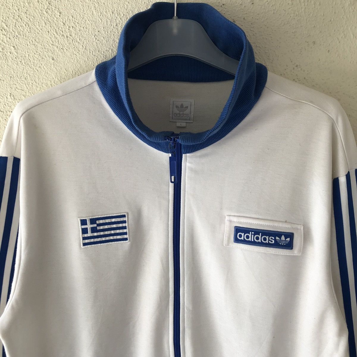 Adidas × Vintage Vintage Adidas Originals Greece tracksuit Jacket Hellas Size US L / EU 52-54 / 3 - 8 Thumbnail