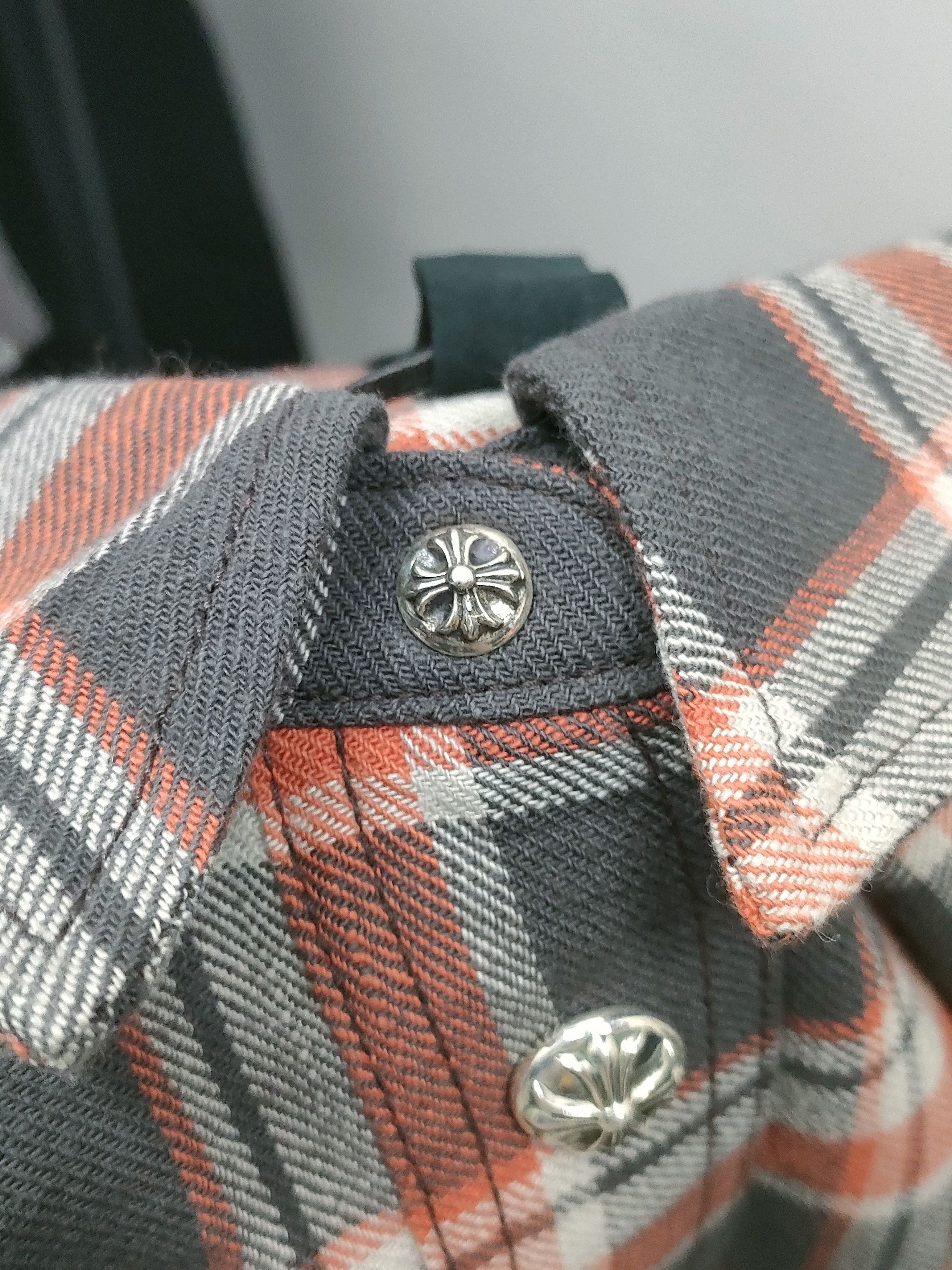 Chrome Hearts Chrome Hearts Black & Red Plaid Cropped Flannel Shirt Jacket Size US S / EU 44-46 / 1 - 3 Thumbnail
