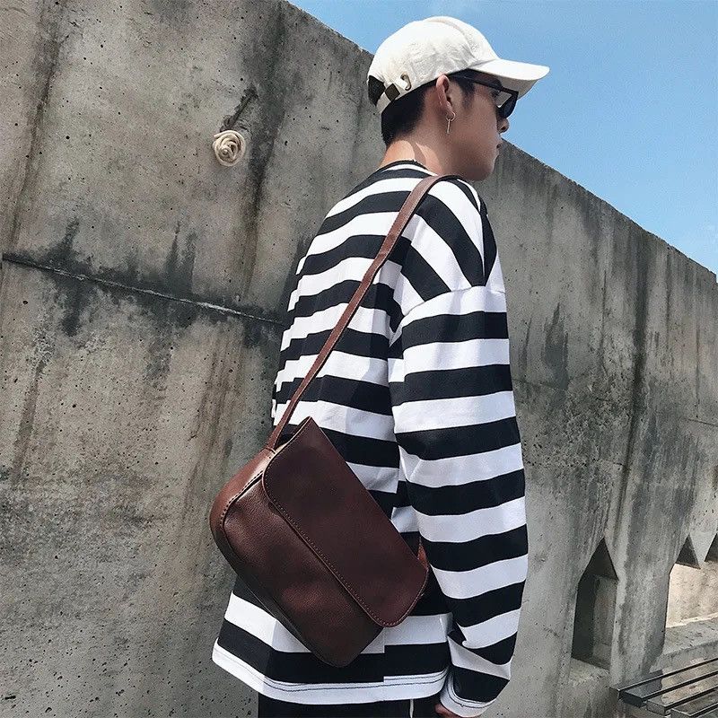 Japanese Brand Retro brown faux leather shoulder bag Size ONE SIZE - 2 Thumbnail